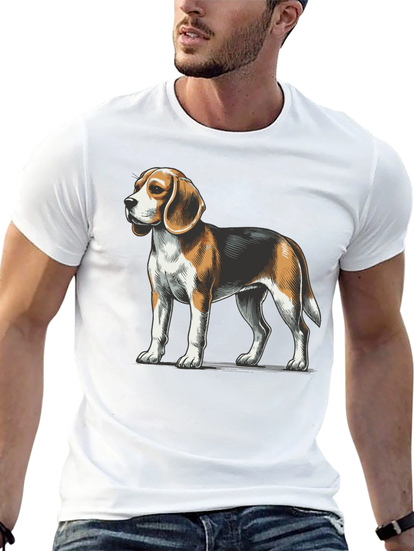 Beagle Dog Graphic Print Tee