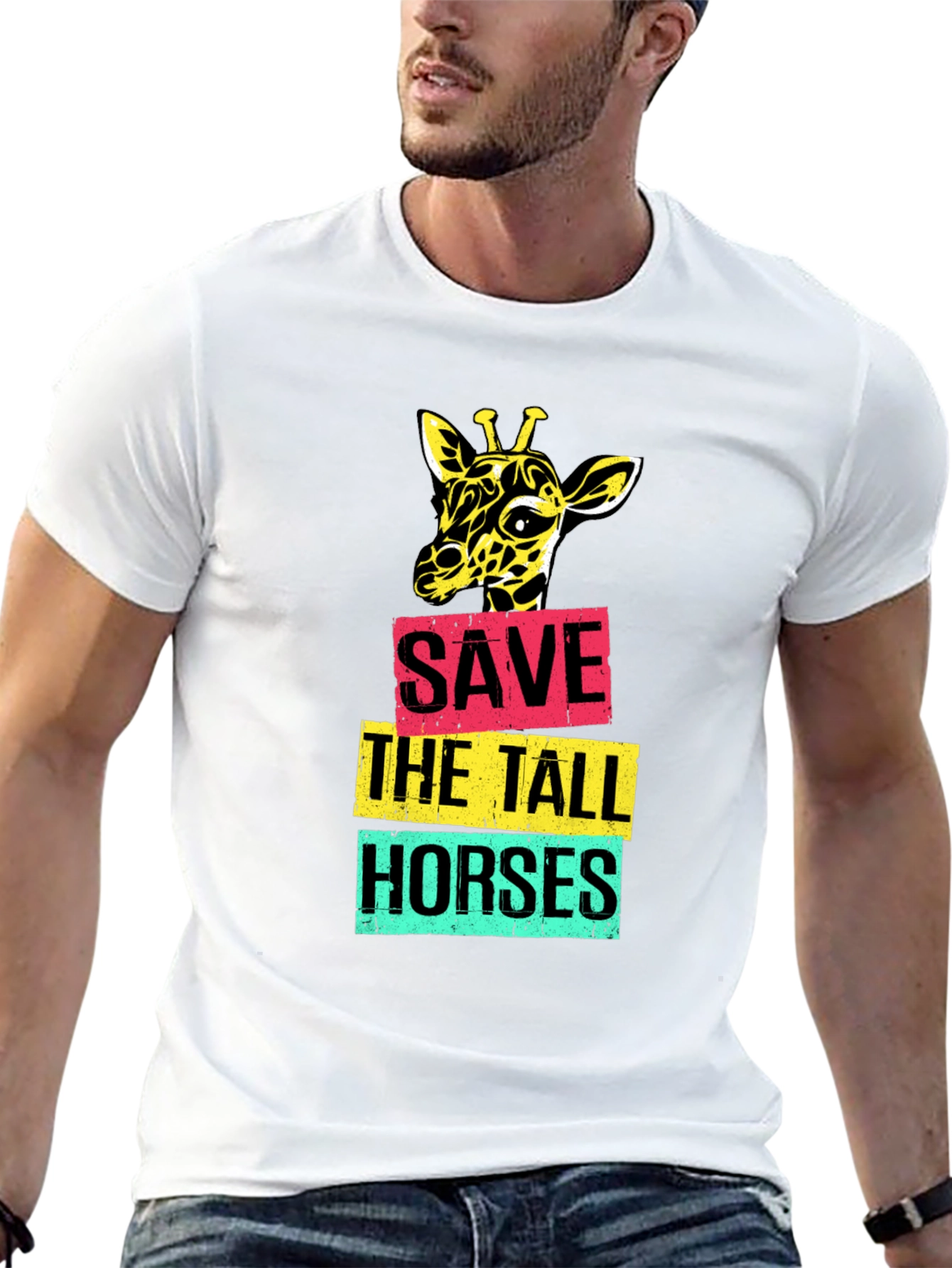 Save the Tall Horses Giraffe Graphic Tee