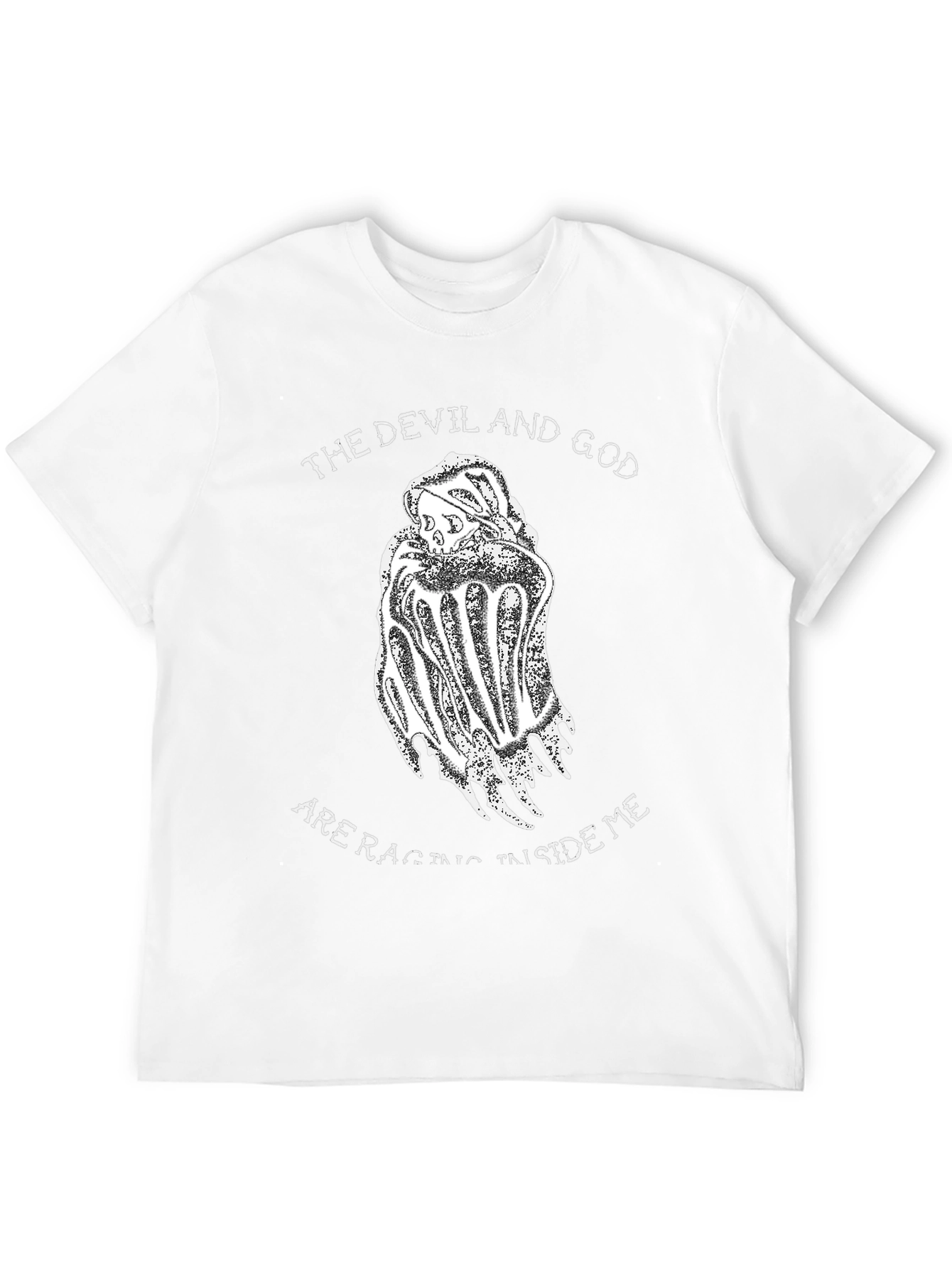 Devil and God T-Shirt - Graphic Print Tee