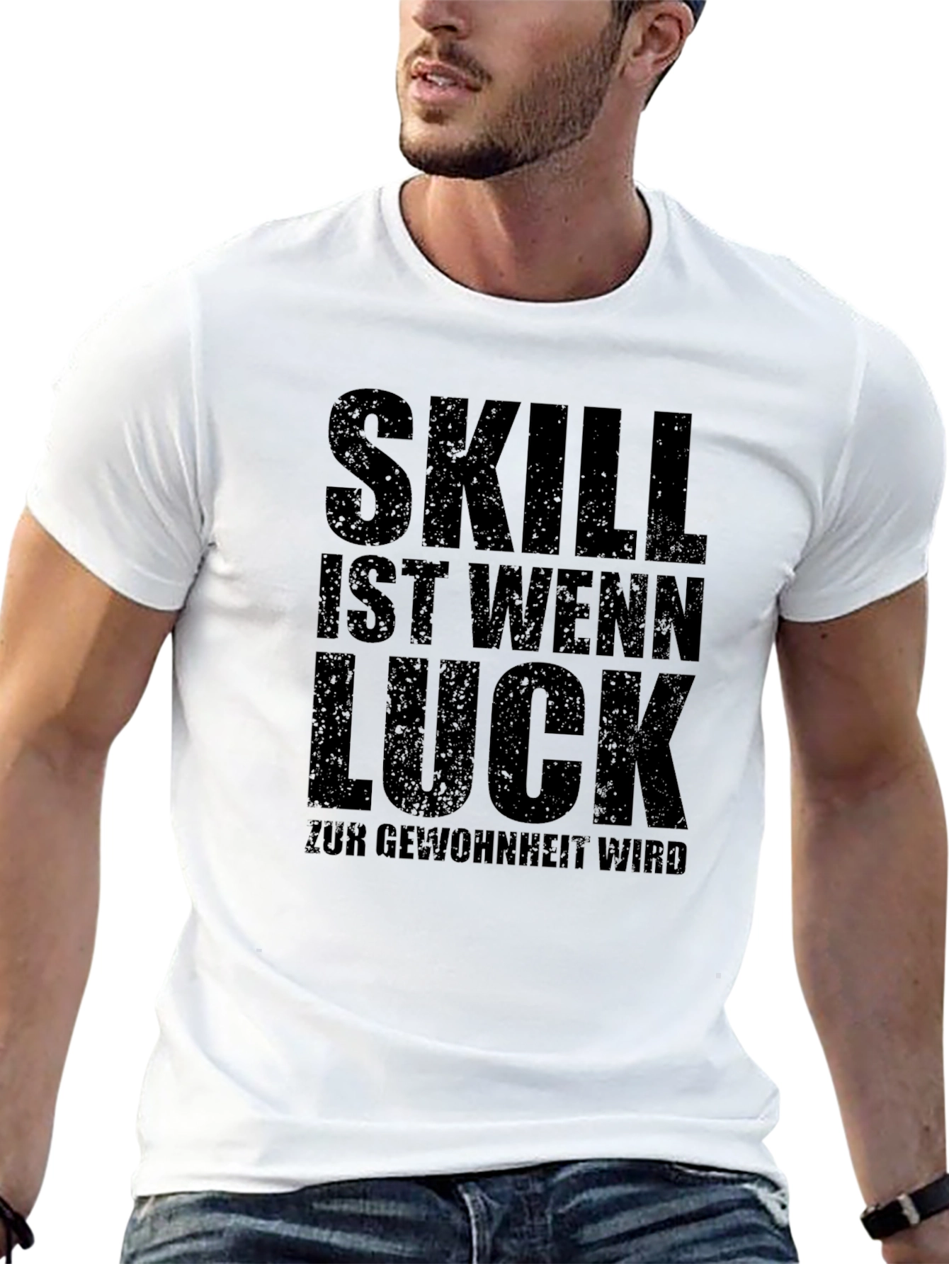 Skill Luck Gewohnheit Black T-Shirt