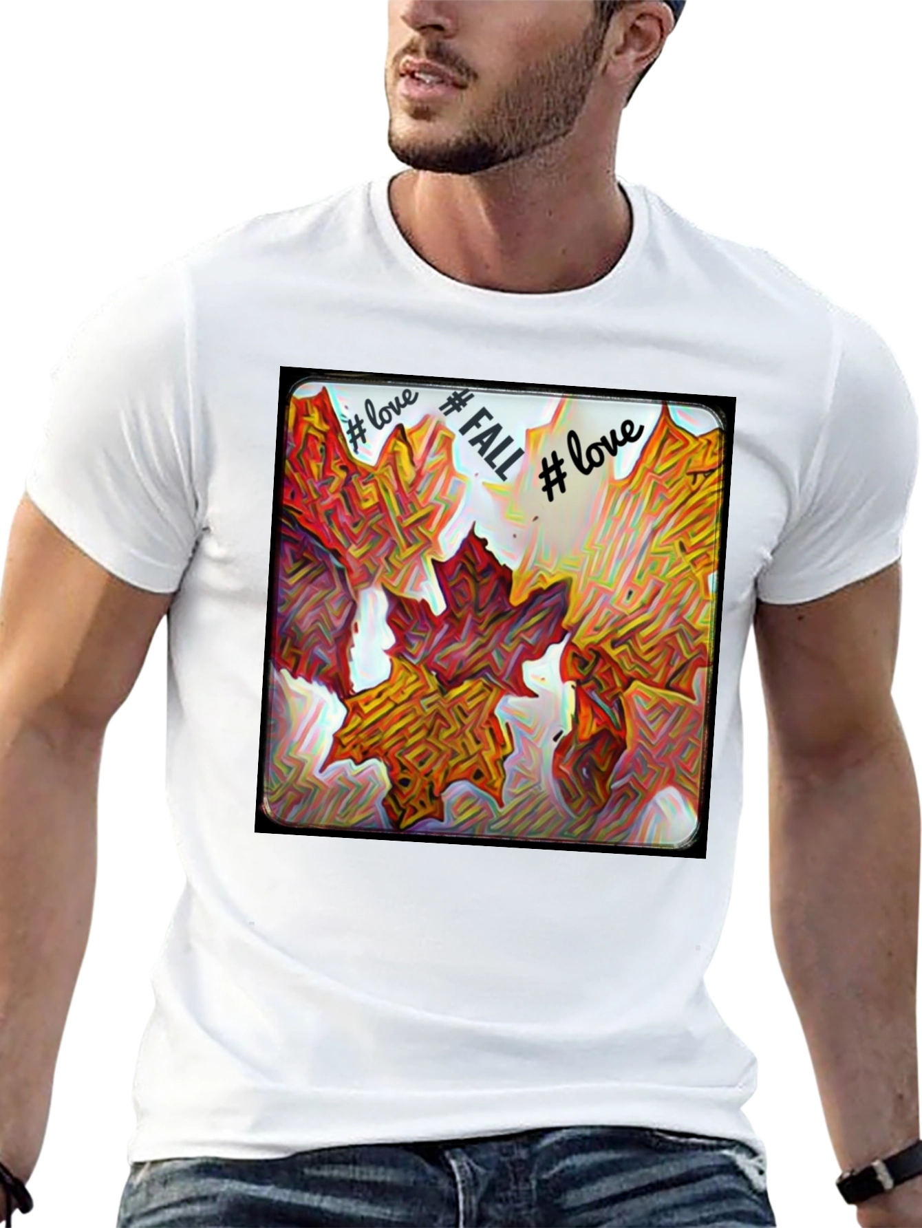 Fall Leaves Graphic Tee - Love Fall T-Shirt