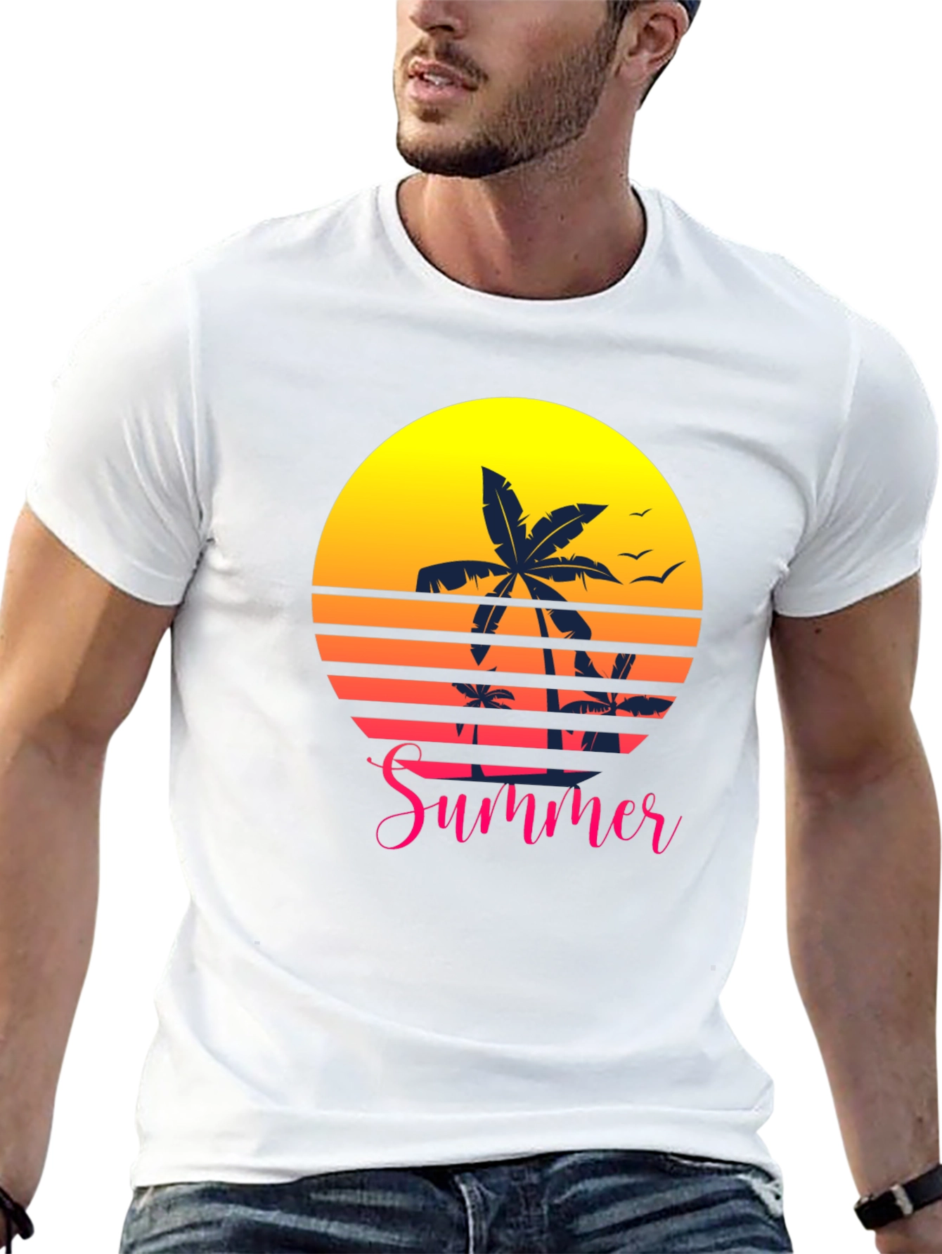 Retro Summer Palm Tree T-Shirt