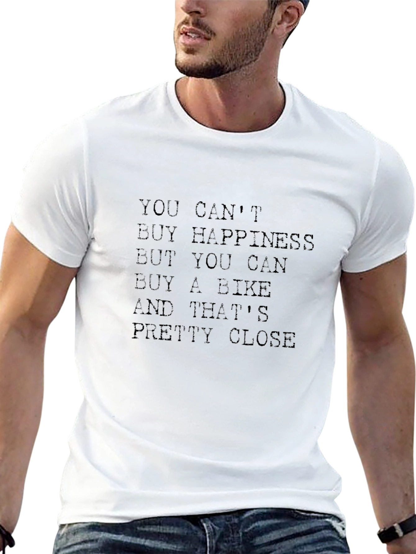 Bike Lover T-Shirt: Cant Buy Happiness Buy a Bike!