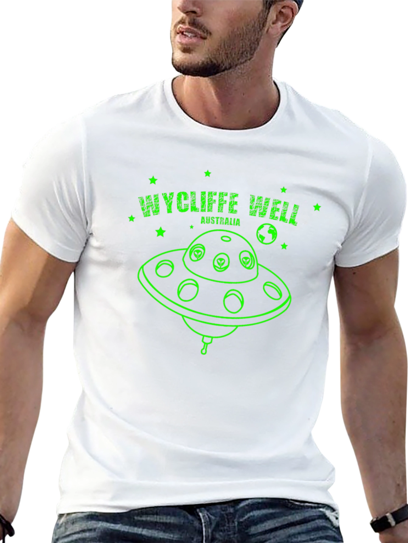 Wycliffe Well Alien UFO Graphic T-Shirt