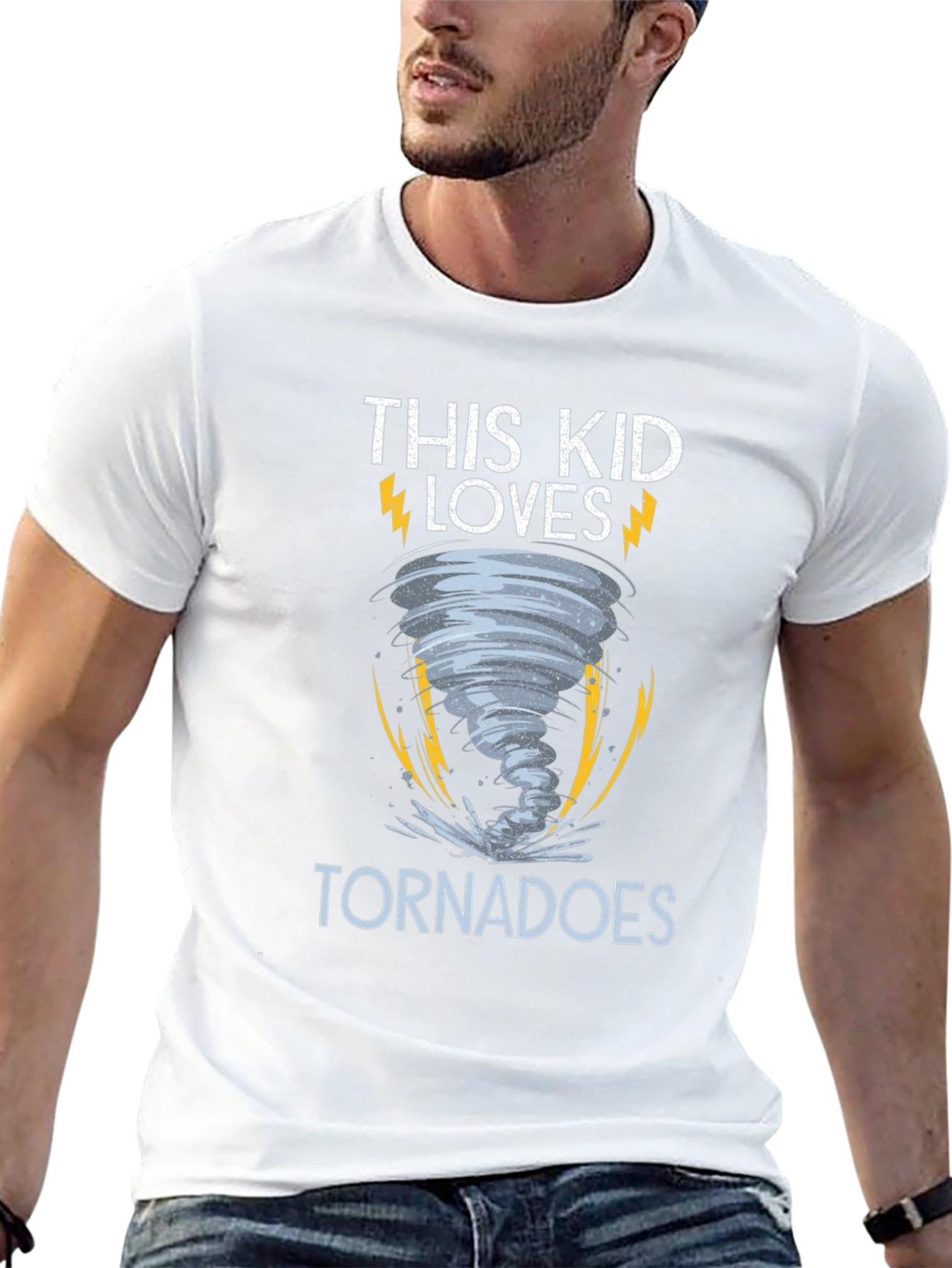 This Kid Loves Tornadoes Black T-Shirt