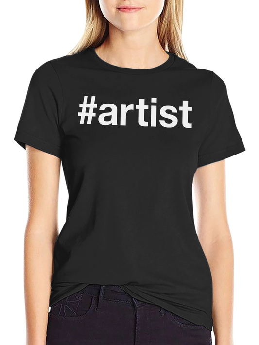 #Artist Graphic Tee - Black Cotton T-Shirt
