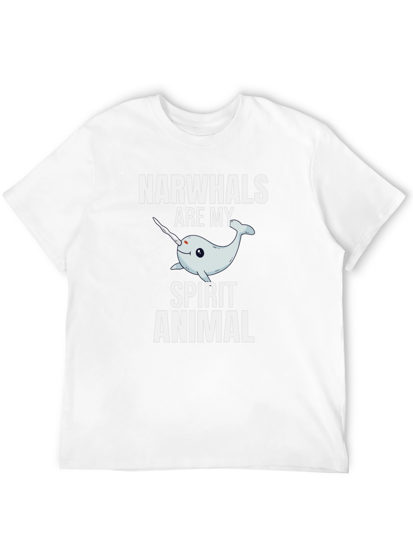 Narwhal Spirit Animal Graphic Tee - Black Cotton