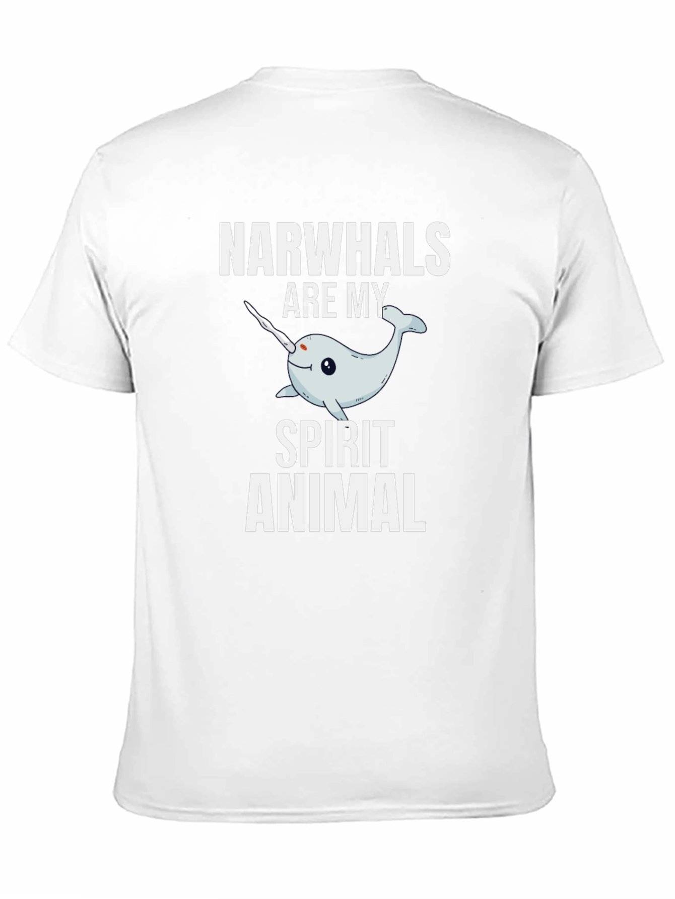 Narwhal Spirit Animal Graphic Tee - Black Cotton