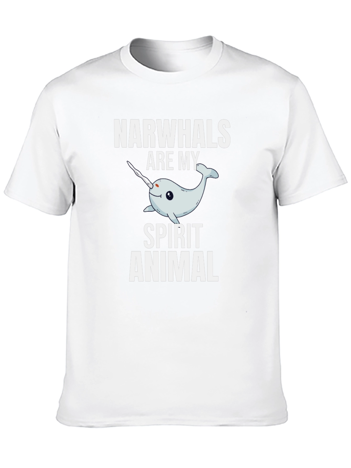 Narwhal Spirit Animal Graphic Tee - Black Cotton