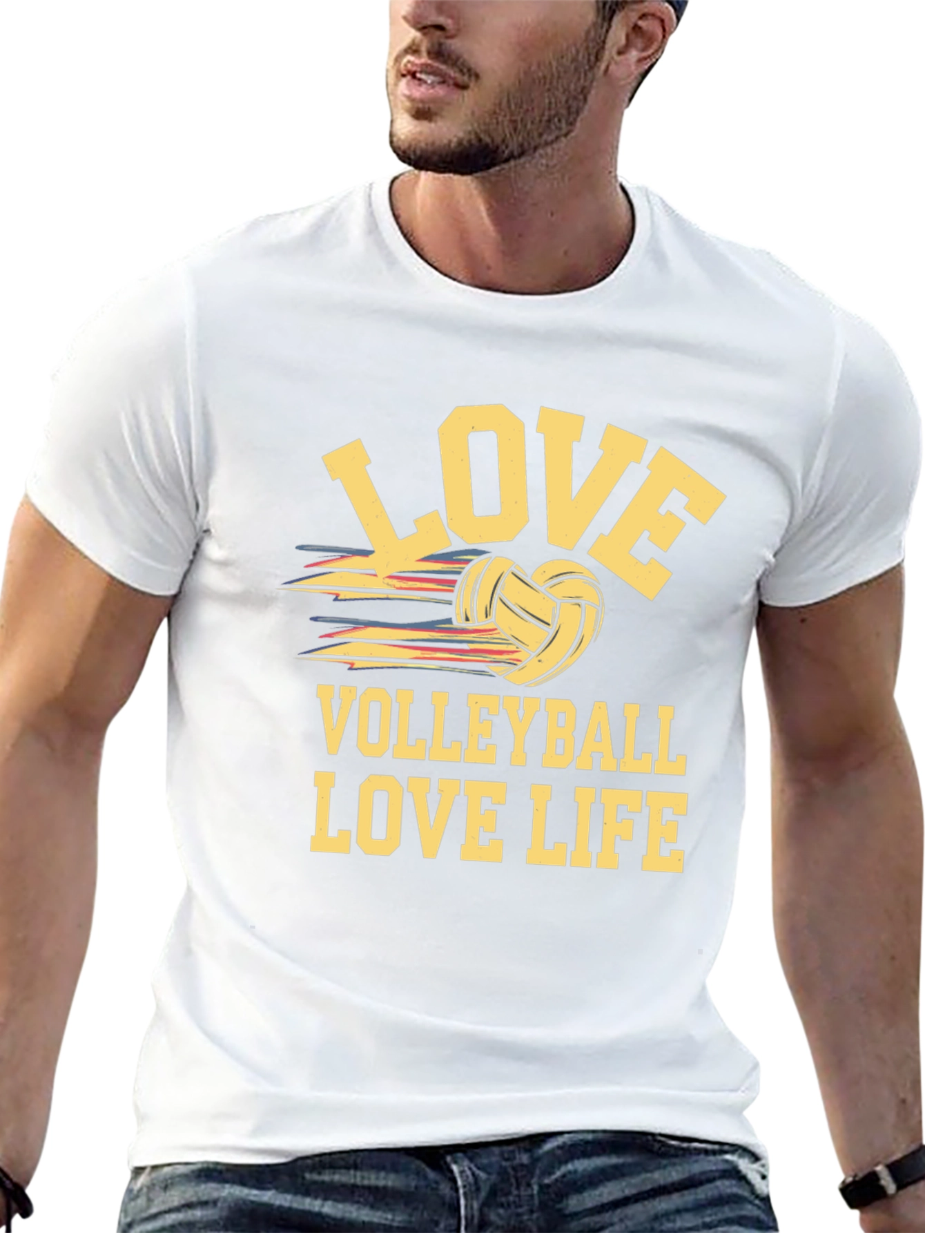 Love Volleyball Life Black T-Shirt