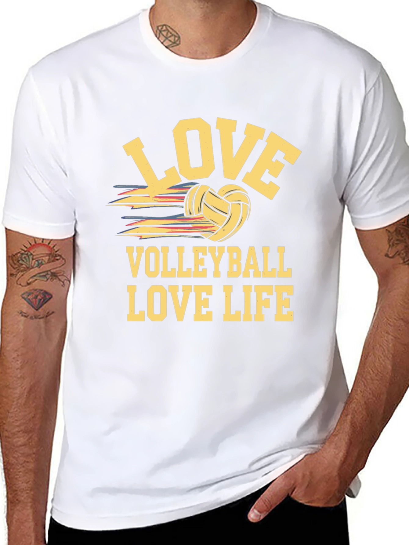 Love Volleyball Life Black T-Shirt