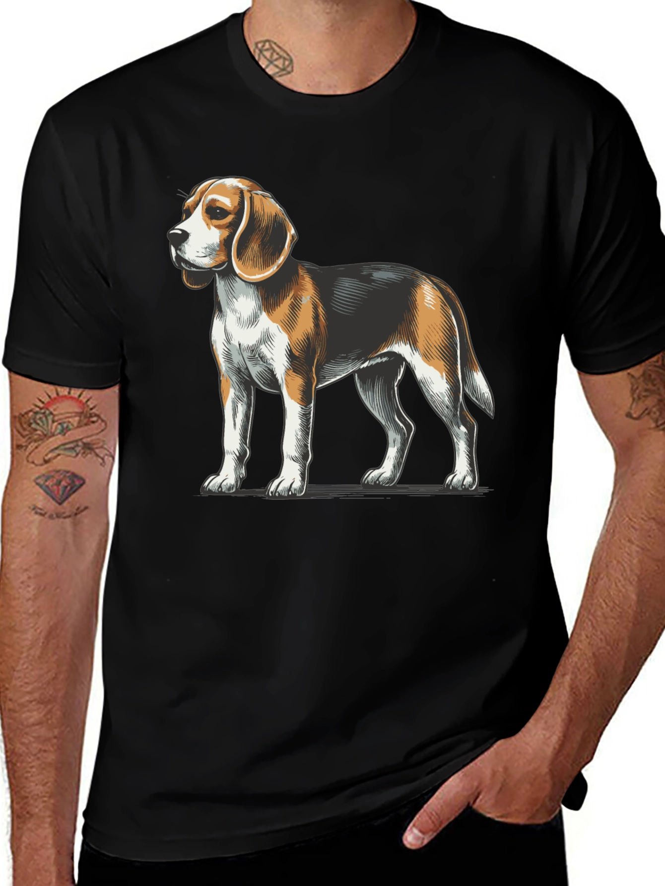 Beagle Dog Graphic Print Tee