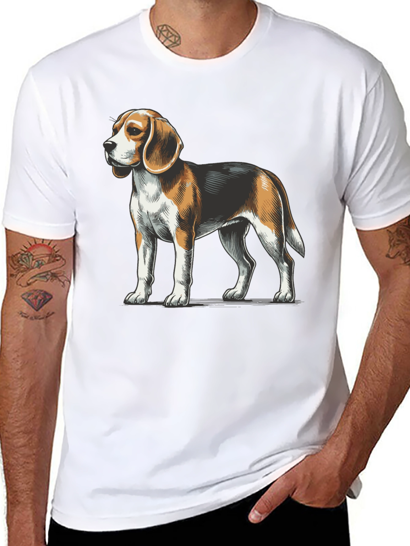Beagle Dog Graphic Print Tee