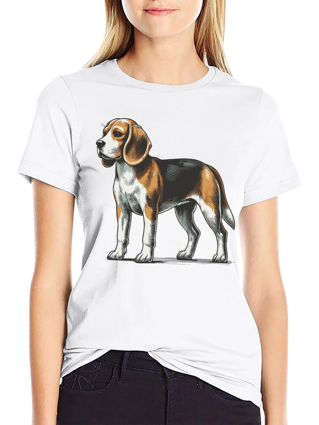 Beagle Dog Graphic Print Tee