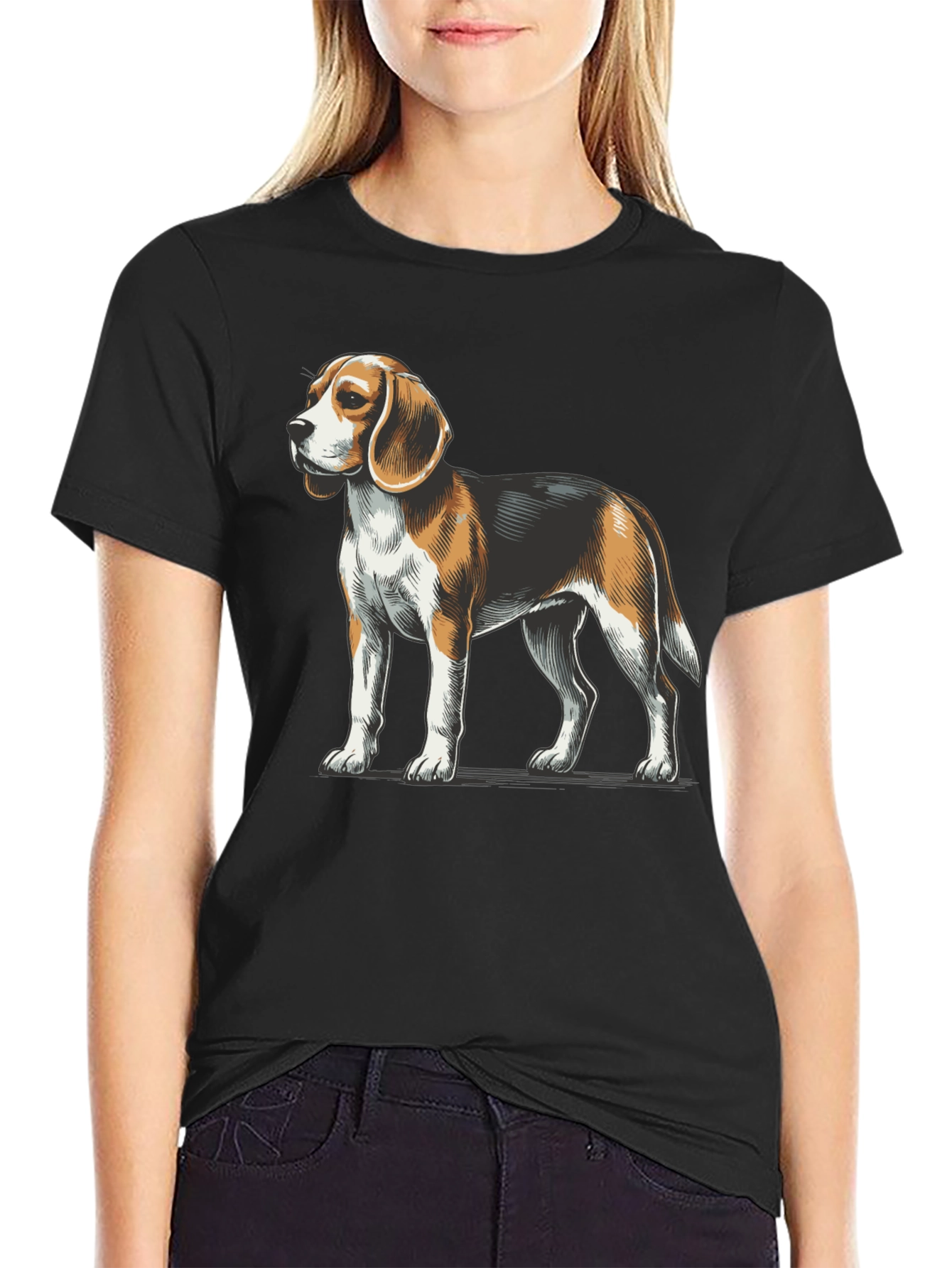 Beagle Dog Graphic Print Tee