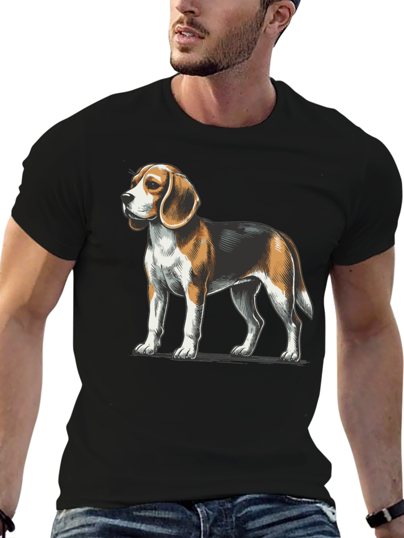 Beagle Dog Graphic Print Tee