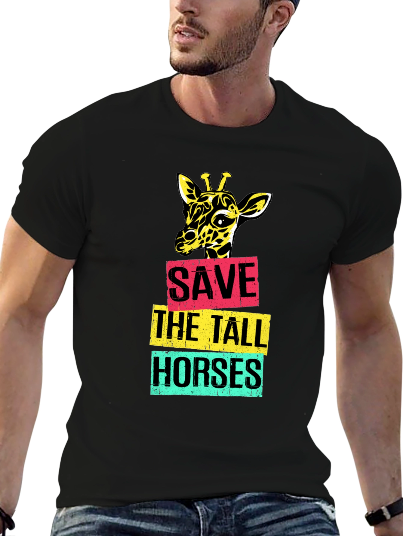 Save the Tall Horses Giraffe Graphic Tee