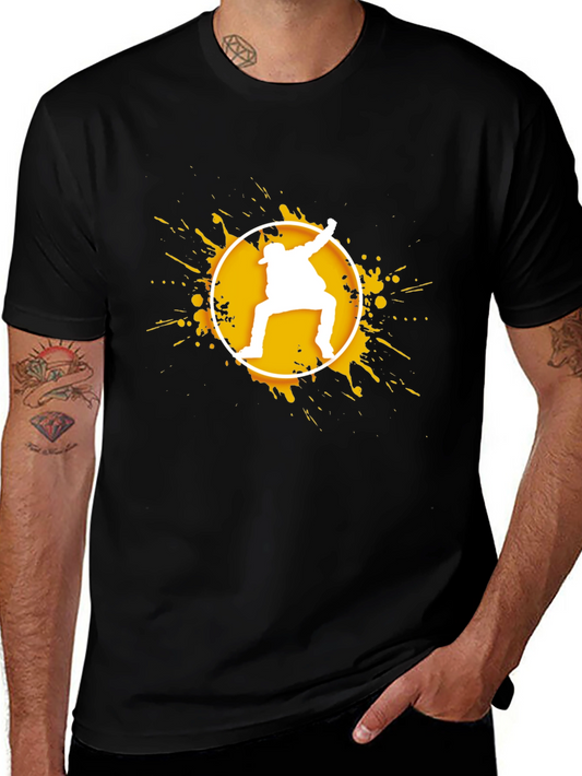 Skater Graphic Tee - Black Cotton Blend