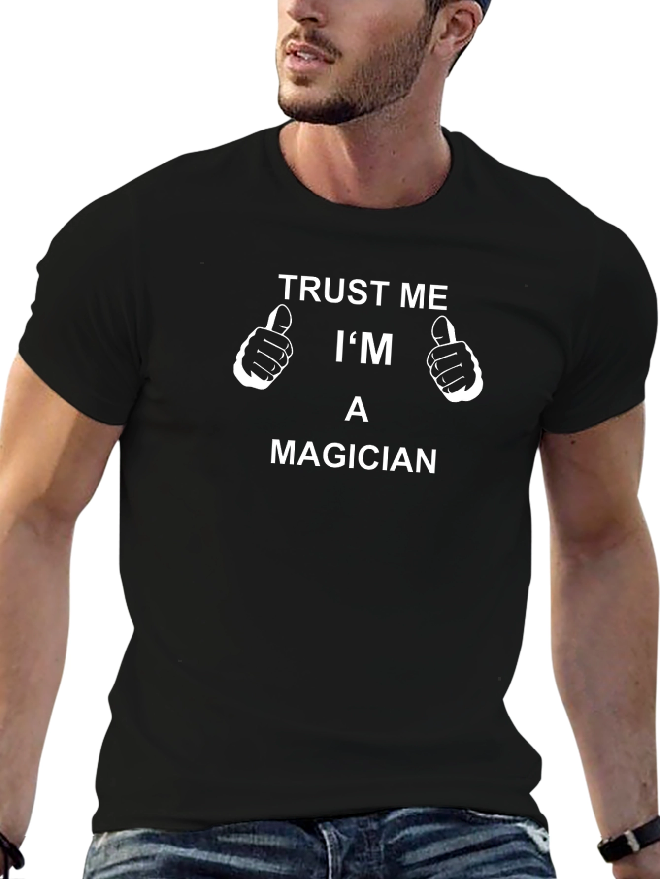 Trust Me Im A Magician T-Shirt Black Cotton Tee