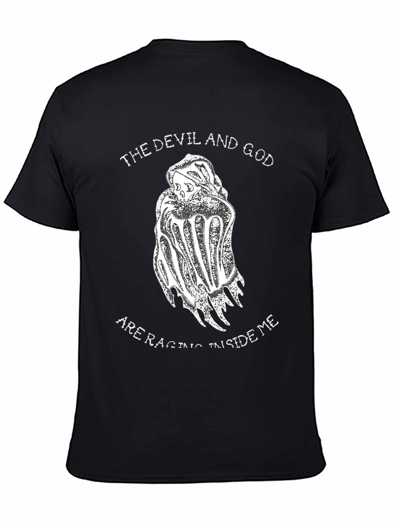 Devil and God T-Shirt - Graphic Print Tee