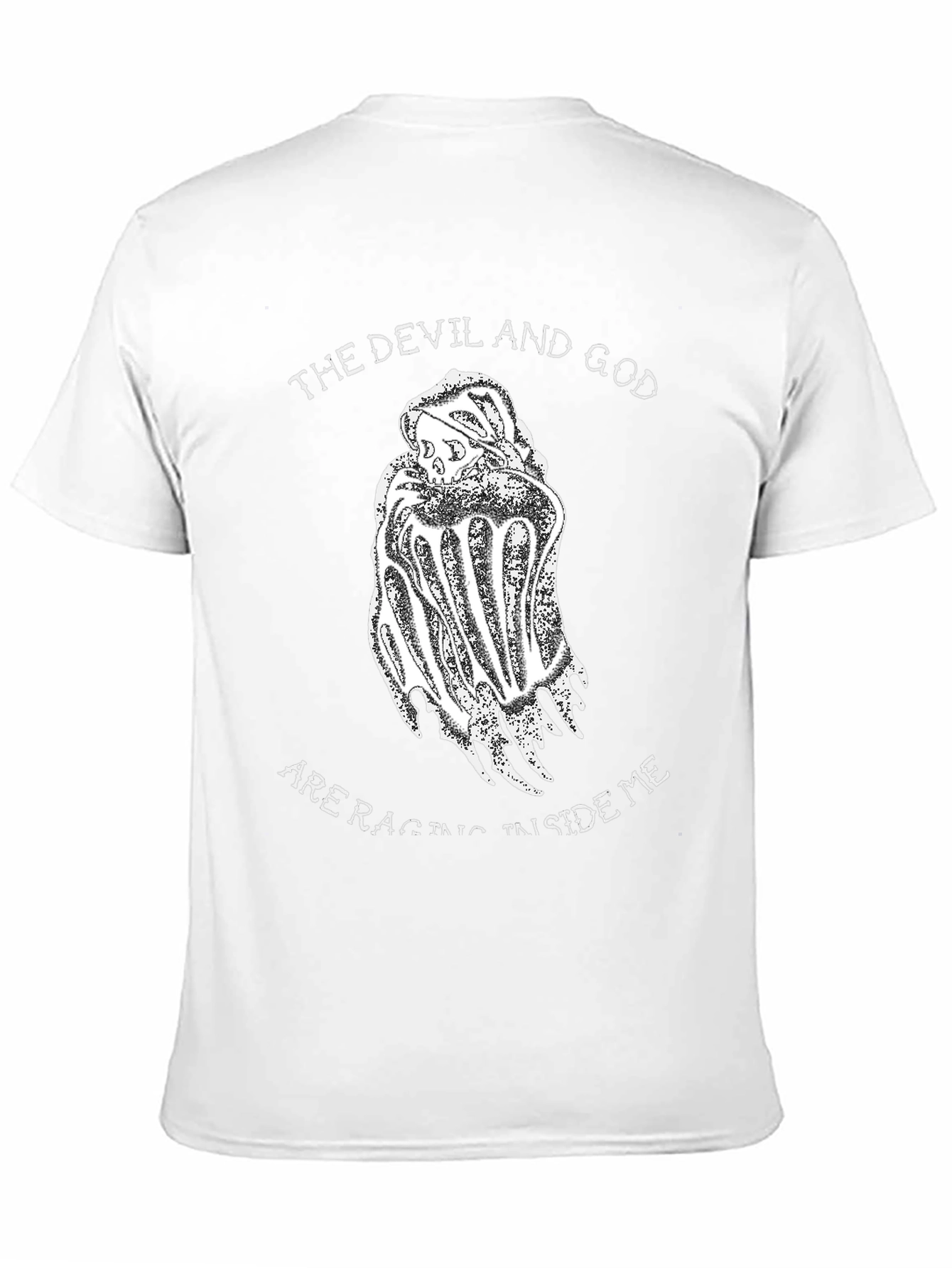 Devil and God T-Shirt - Graphic Print Tee