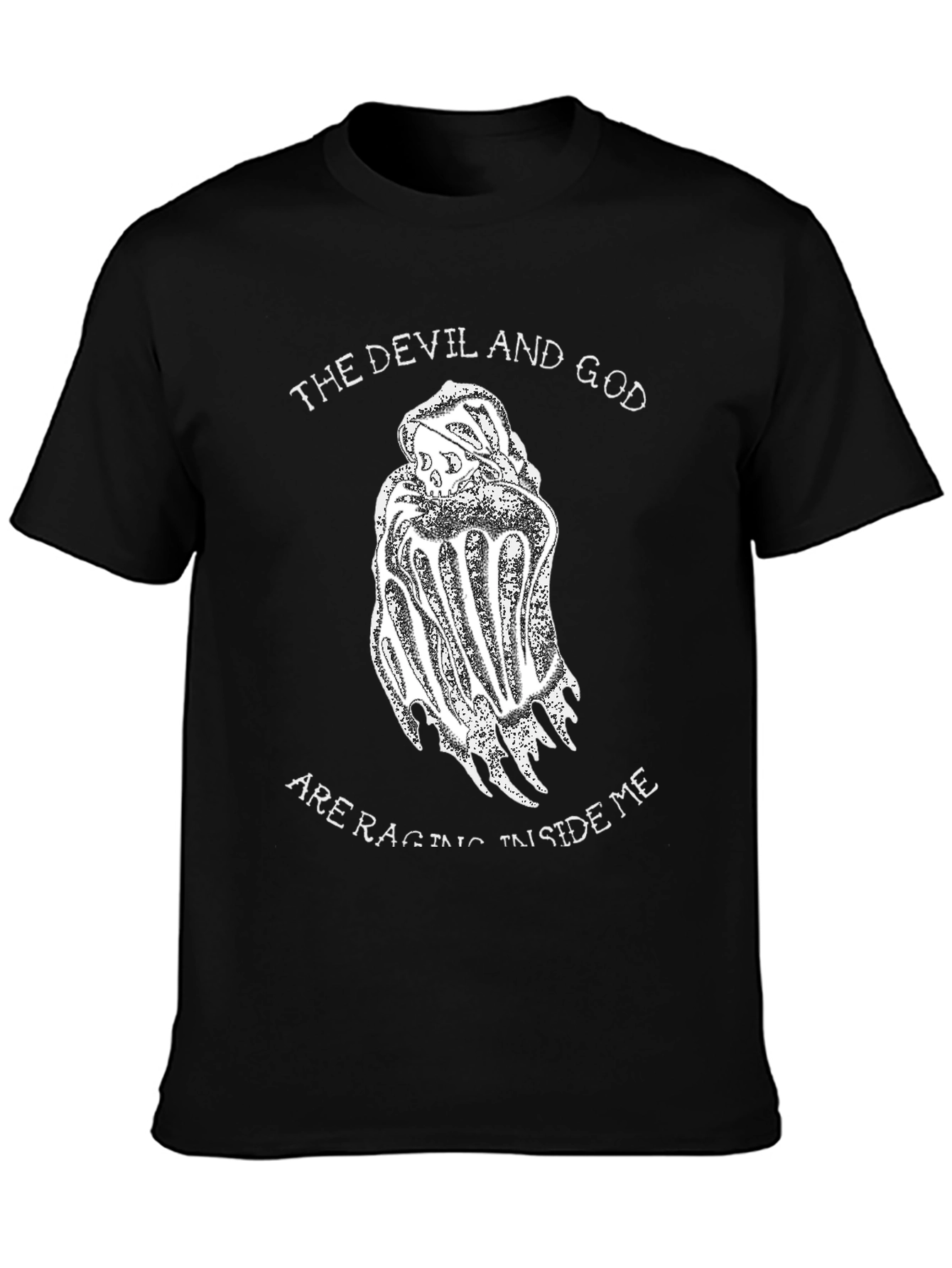 Devil and God T-Shirt - Graphic Print Tee