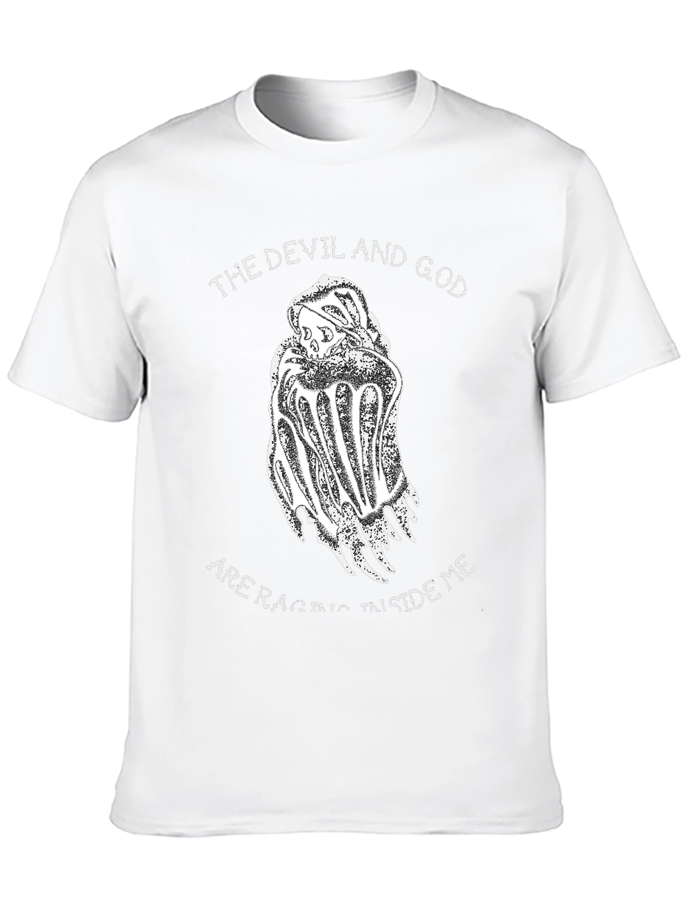 Devil and God T-Shirt - Graphic Print Tee