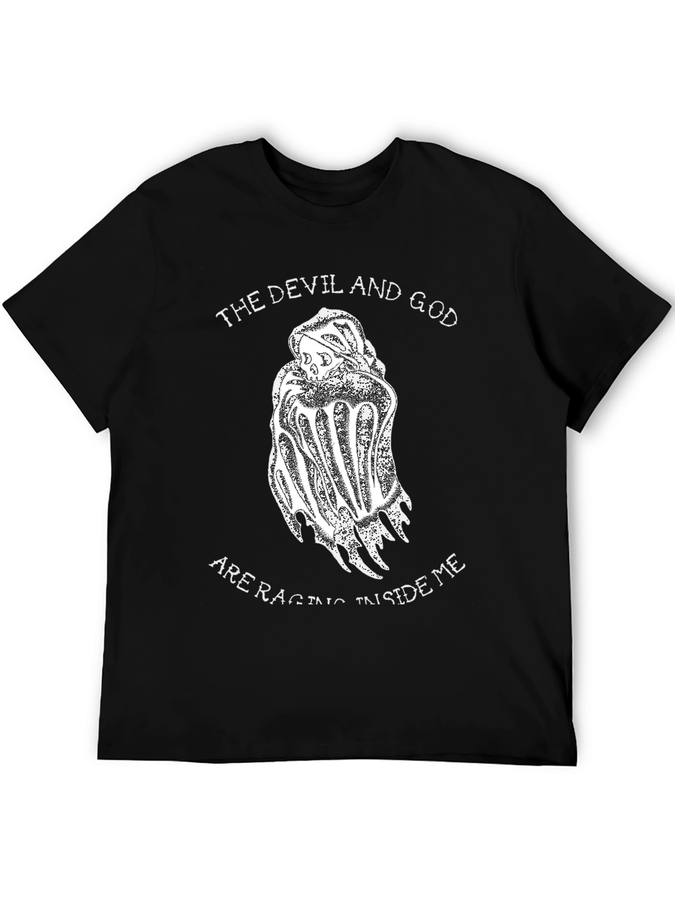 Devil and God T-Shirt - Graphic Print Tee
