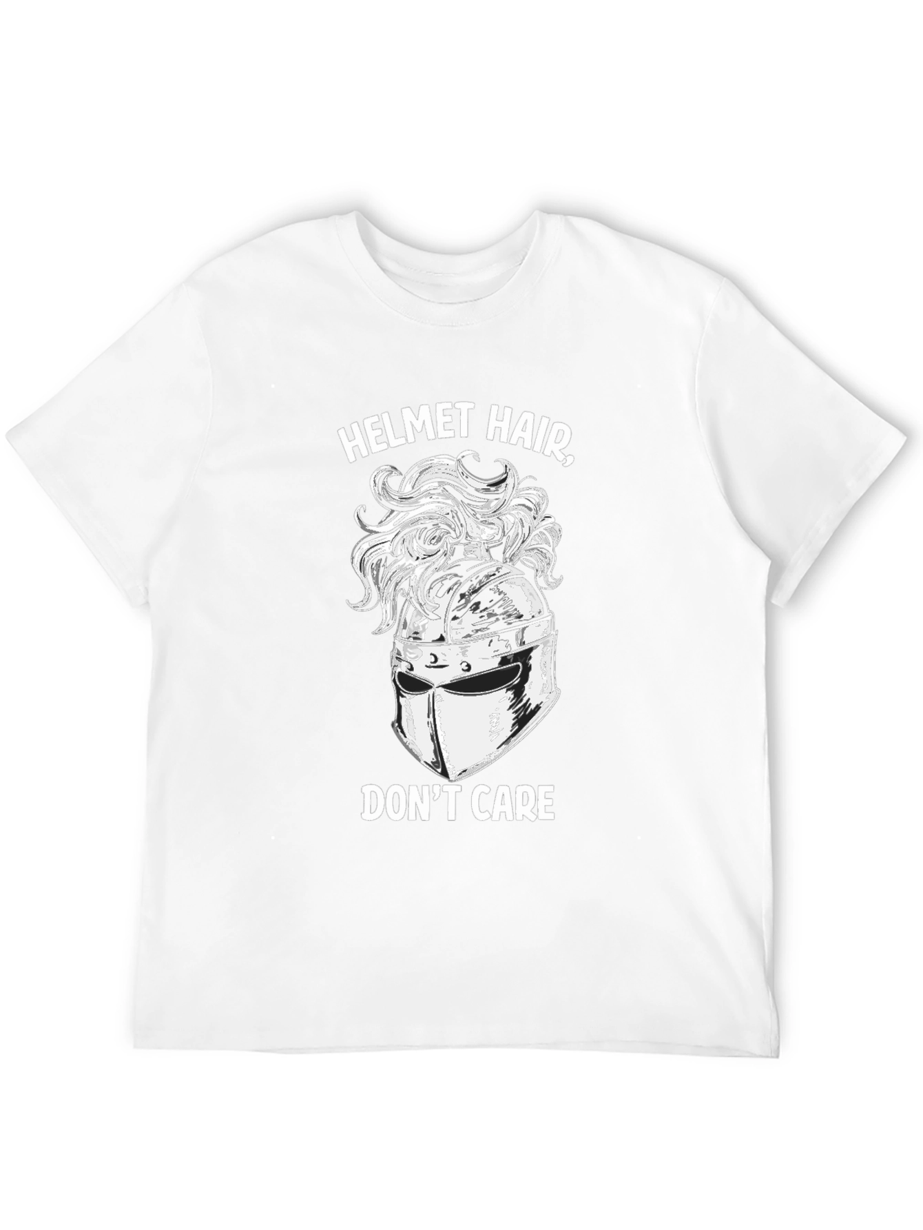 Helmet Hair Dont Care T-Shirt