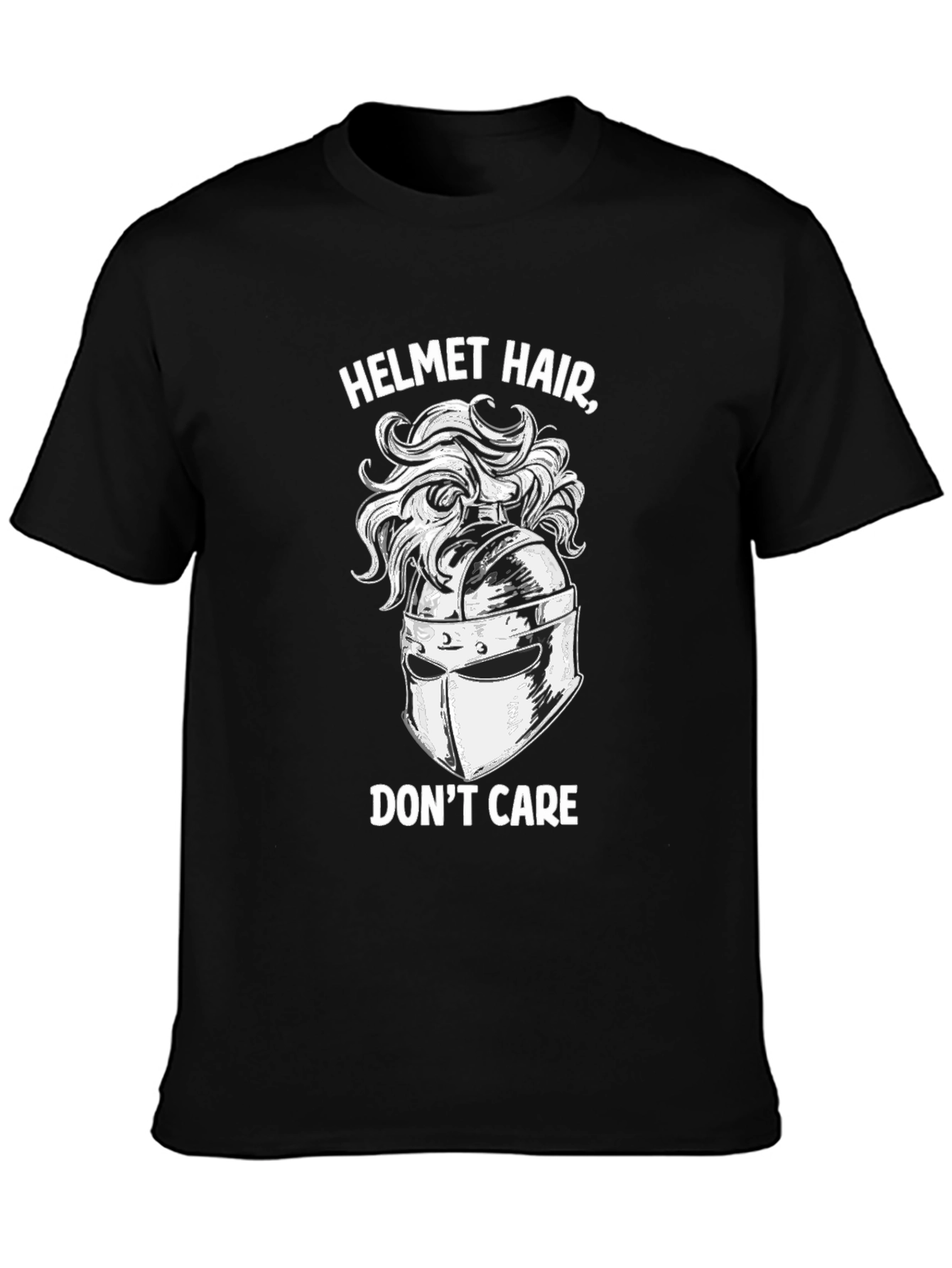 Helmet Hair Dont Care T-Shirt