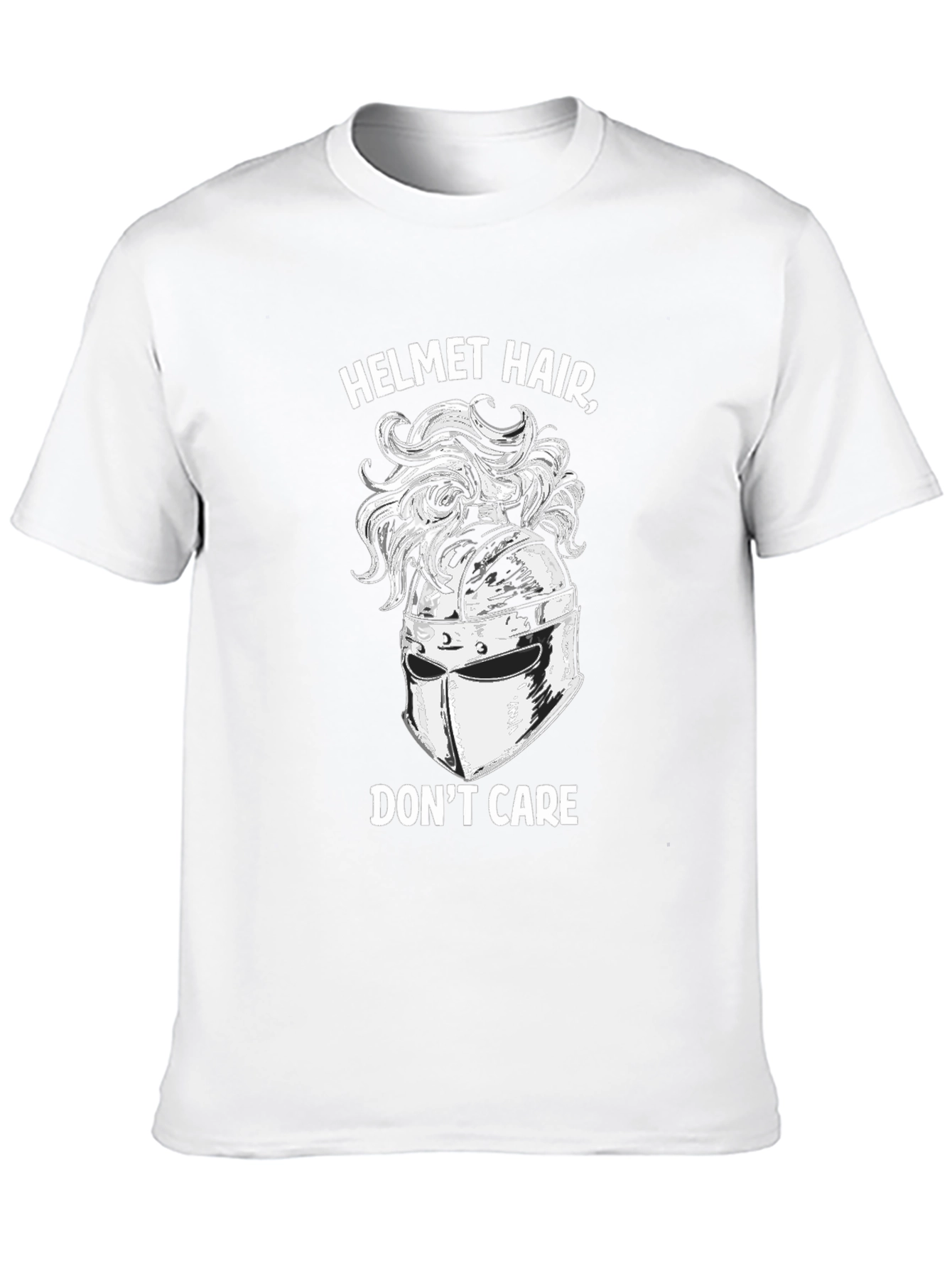 Helmet Hair Dont Care T-Shirt
