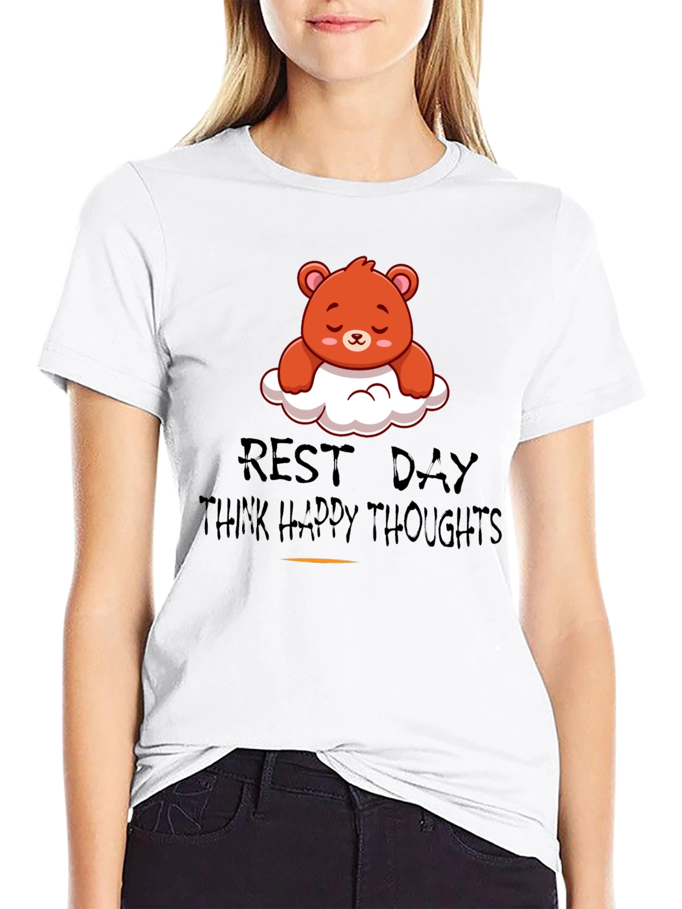 Relaxed Bear T-Shirt - Rest Day Happy Thoughts