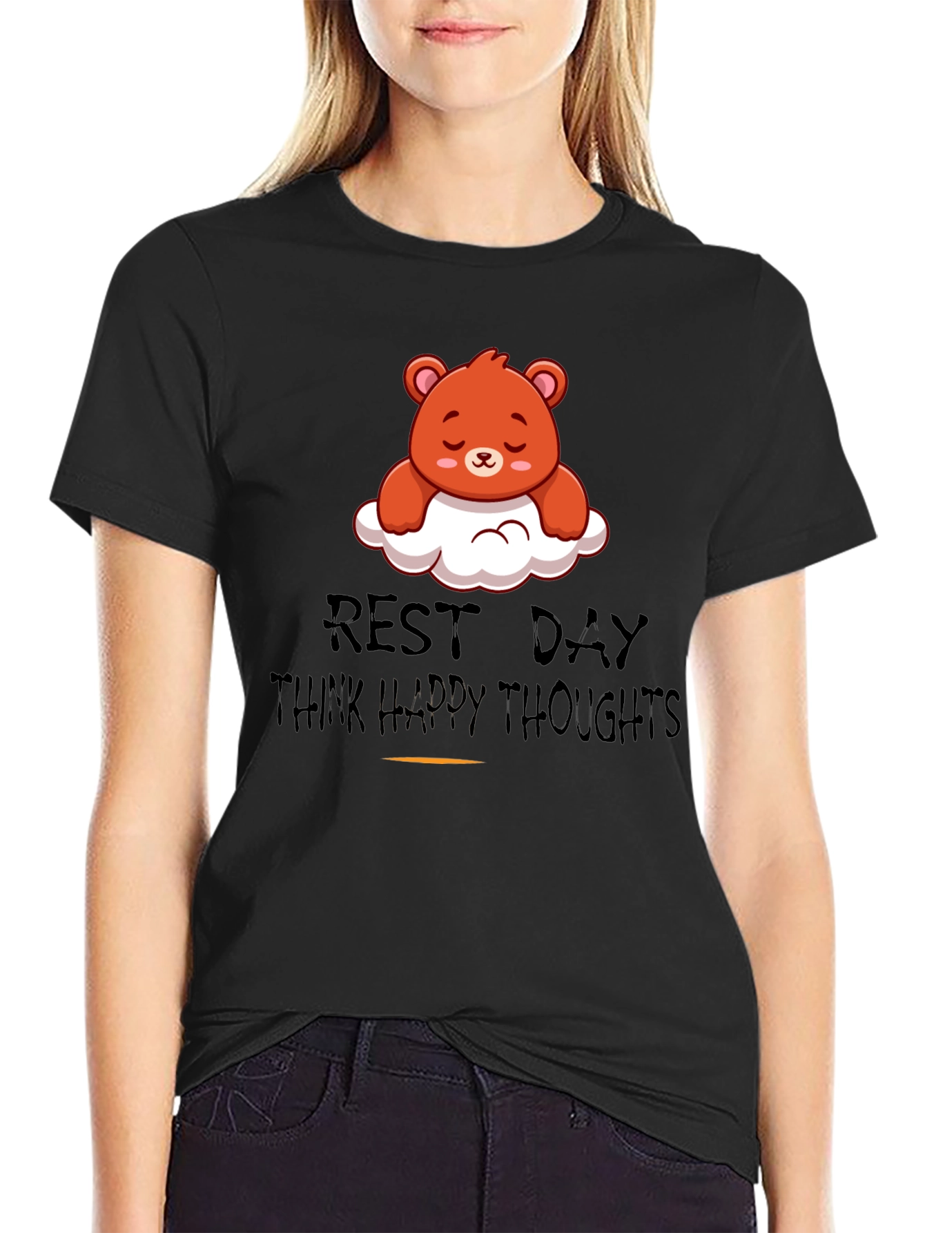 Relaxed Bear T-Shirt - Rest Day Happy Thoughts