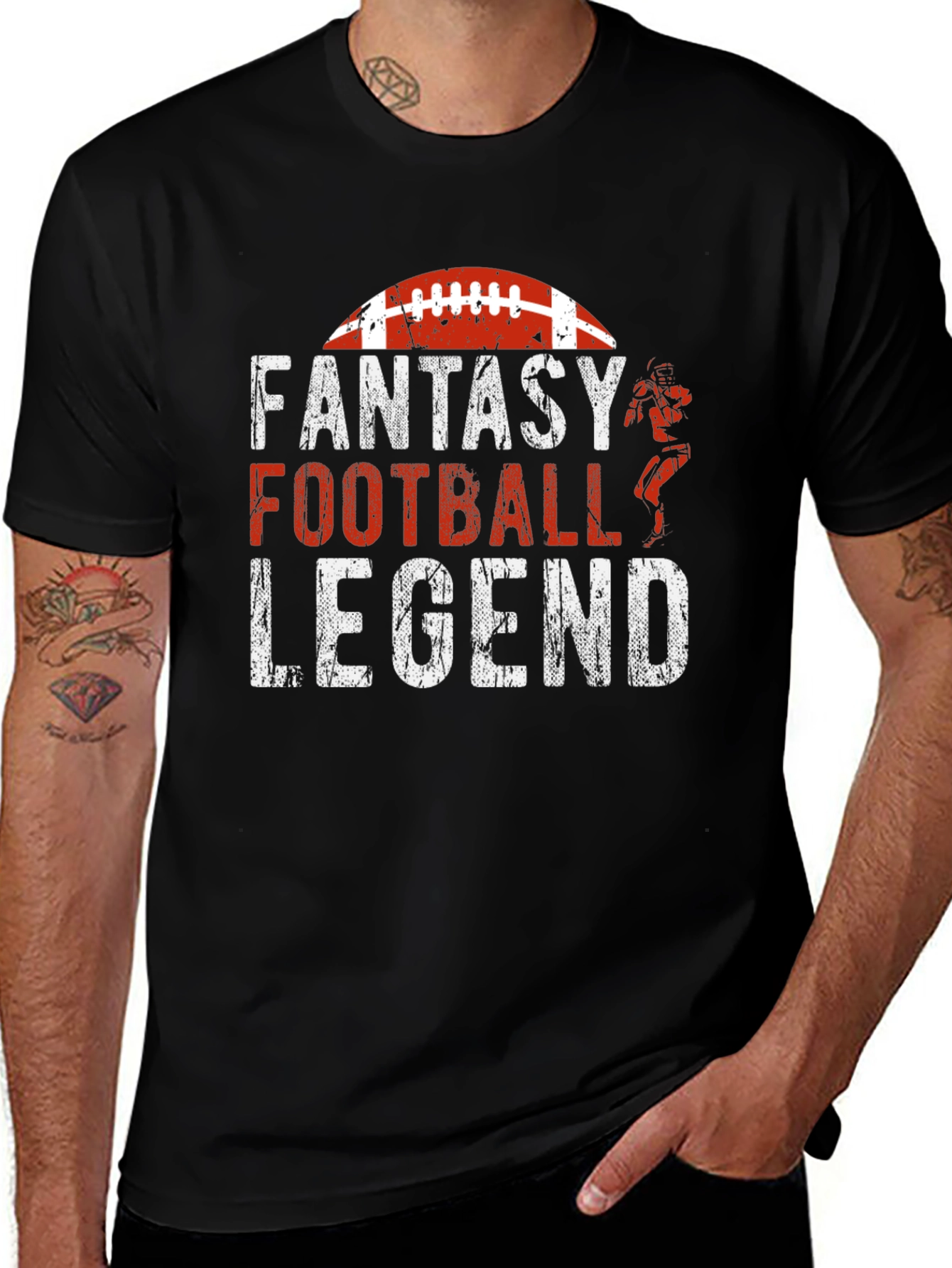 Fantasy Football Legend Graphic Tee - Black T-Shirt