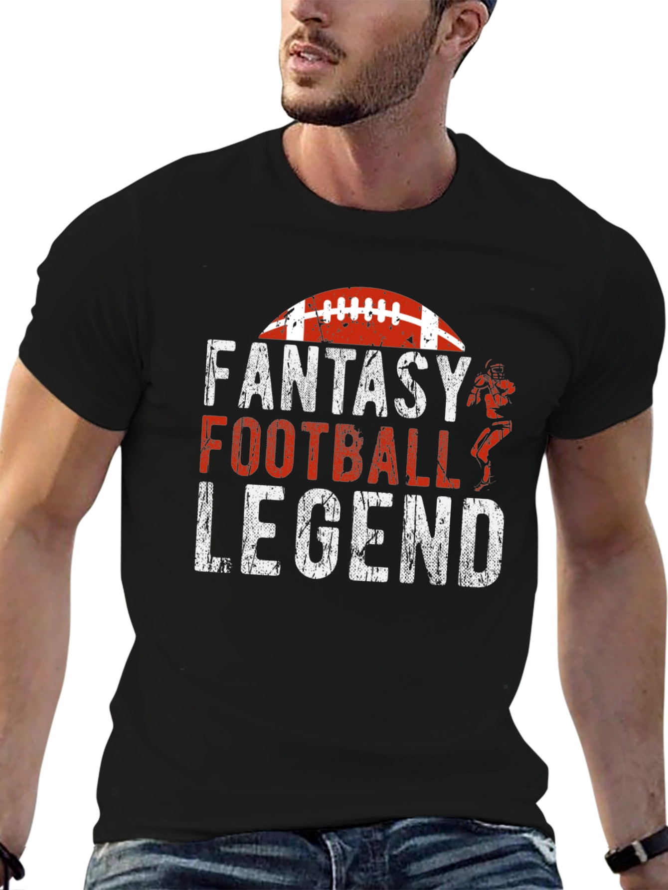 Fantasy Football Legend Graphic Tee - Black T-Shirt