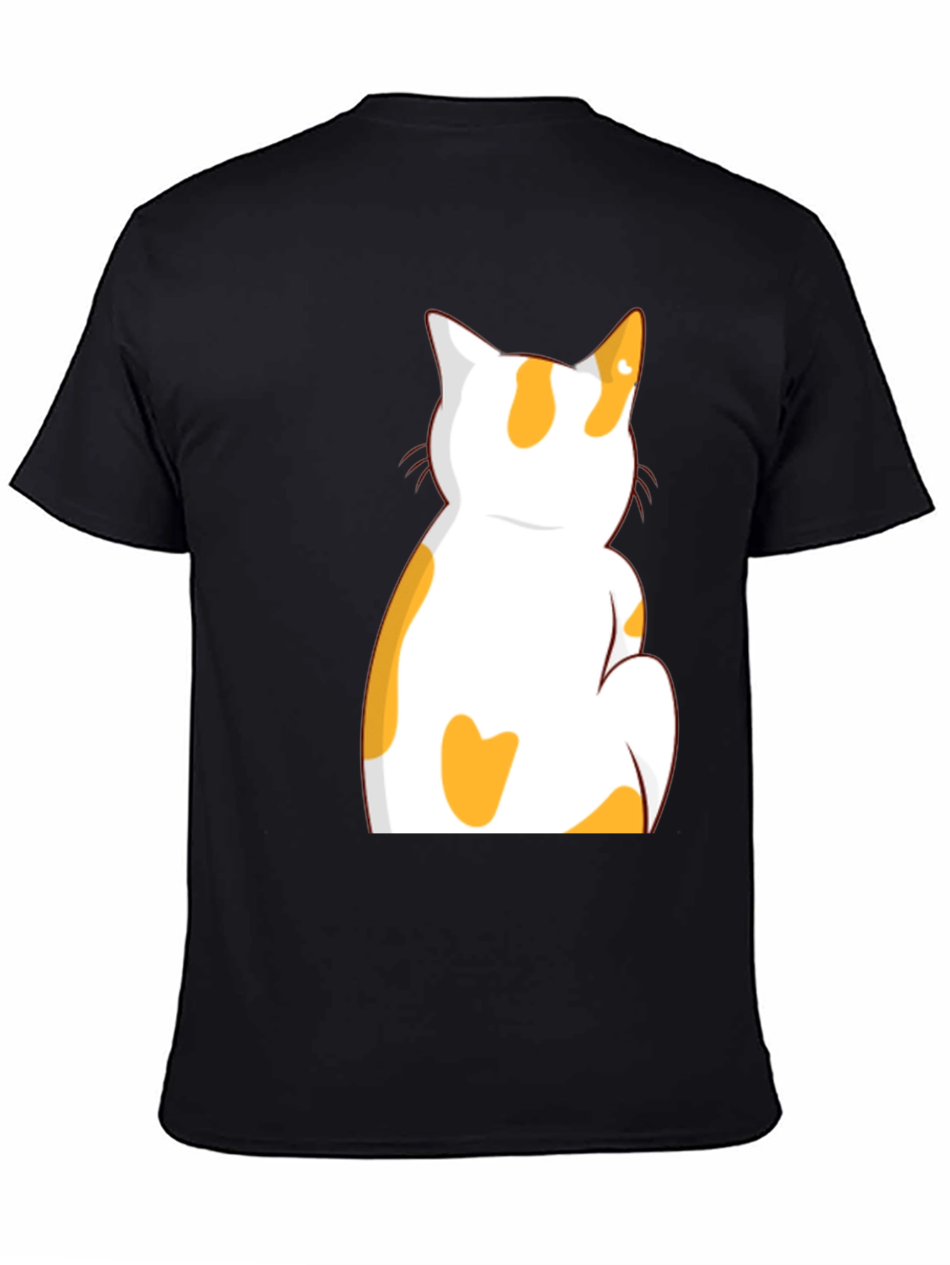 Cat Graphic Black T-Shirt - Unisex
