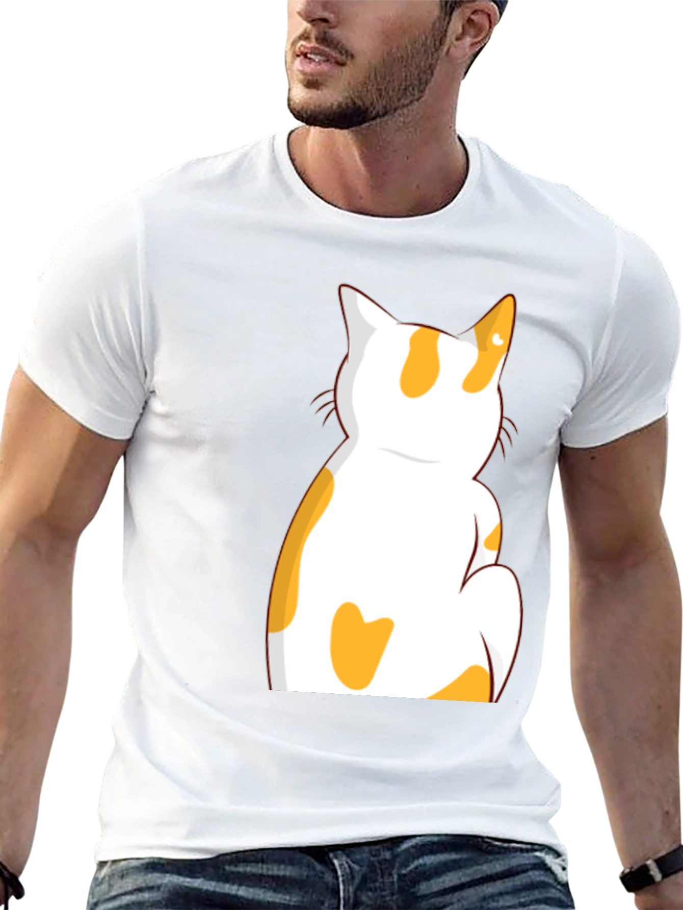 Cat Graphic Black T-Shirt - Unisex