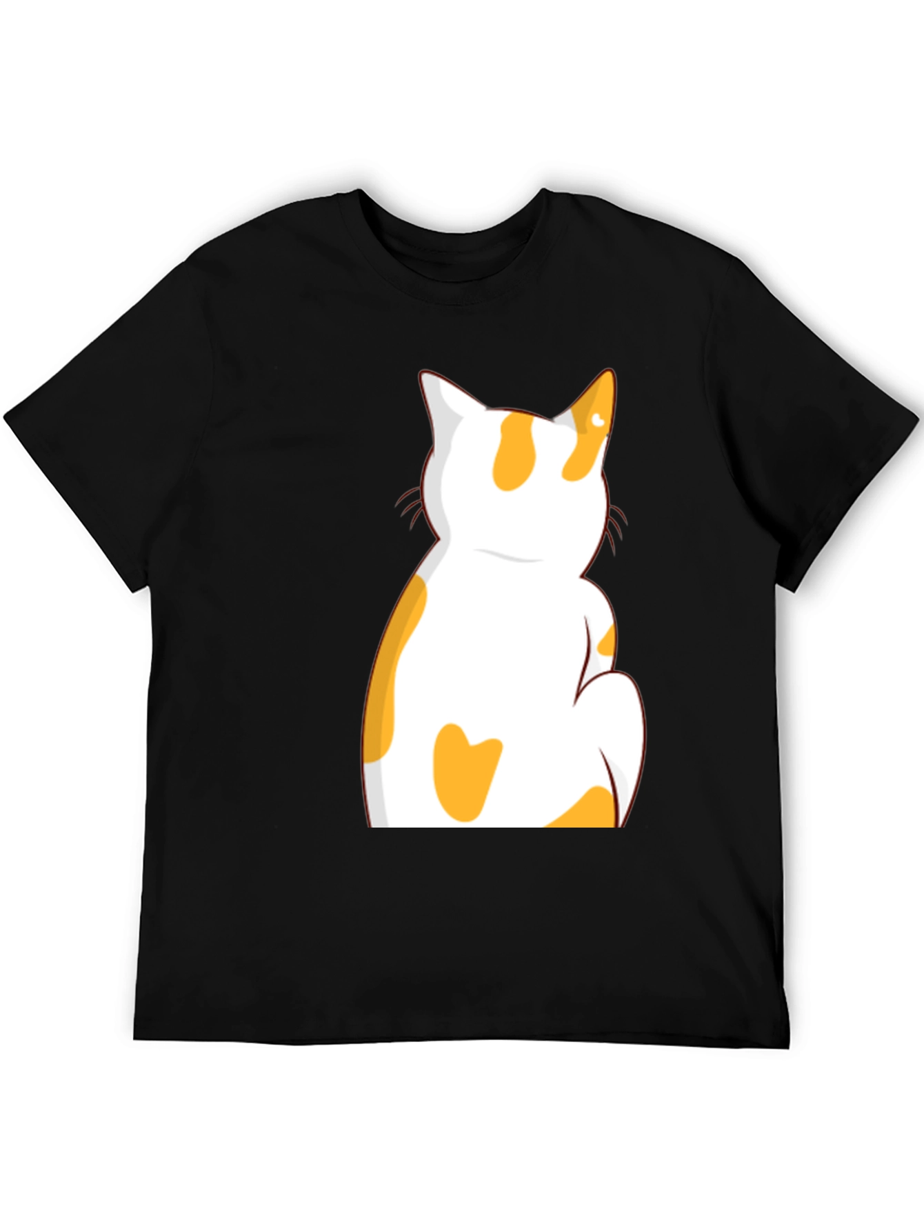 Cat Graphic Black T-Shirt - Unisex