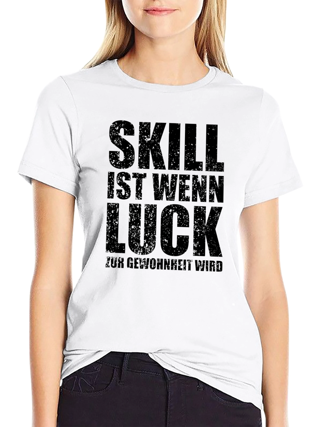 Skill Luck Gewohnheit Black T-Shirt