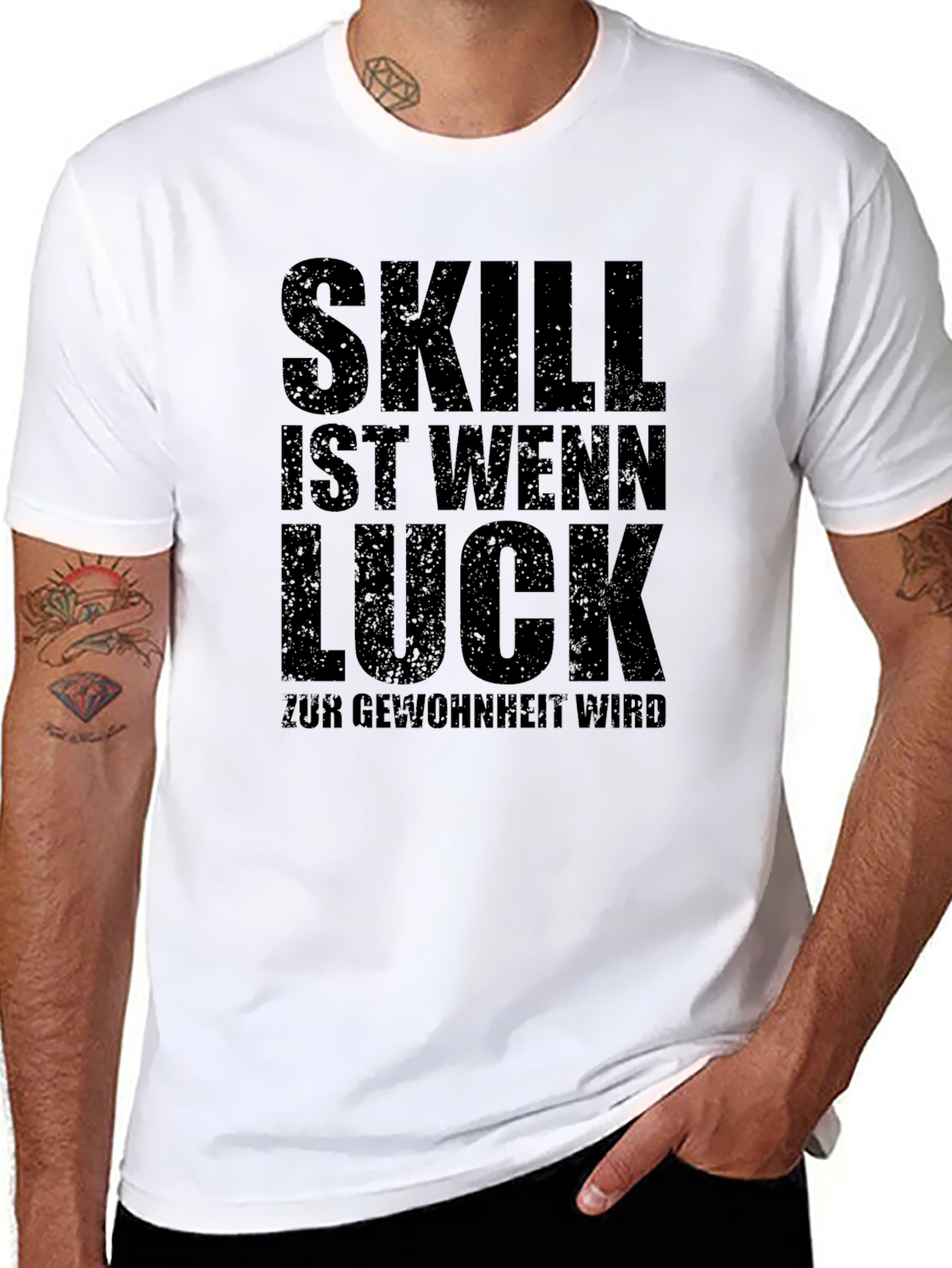 Skill Luck Gewohnheit Black T-Shirt