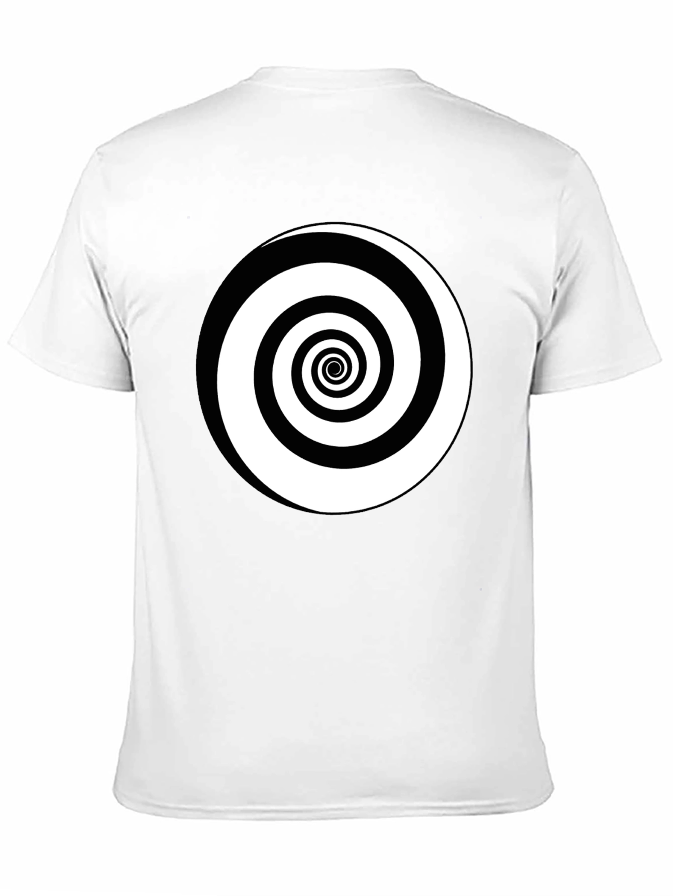 Hypnotic Spiral Graphic Tee - Black Cotton Comfort