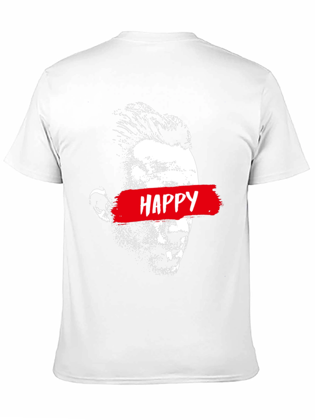 Happy Face Graphic Print Black T-Shirt