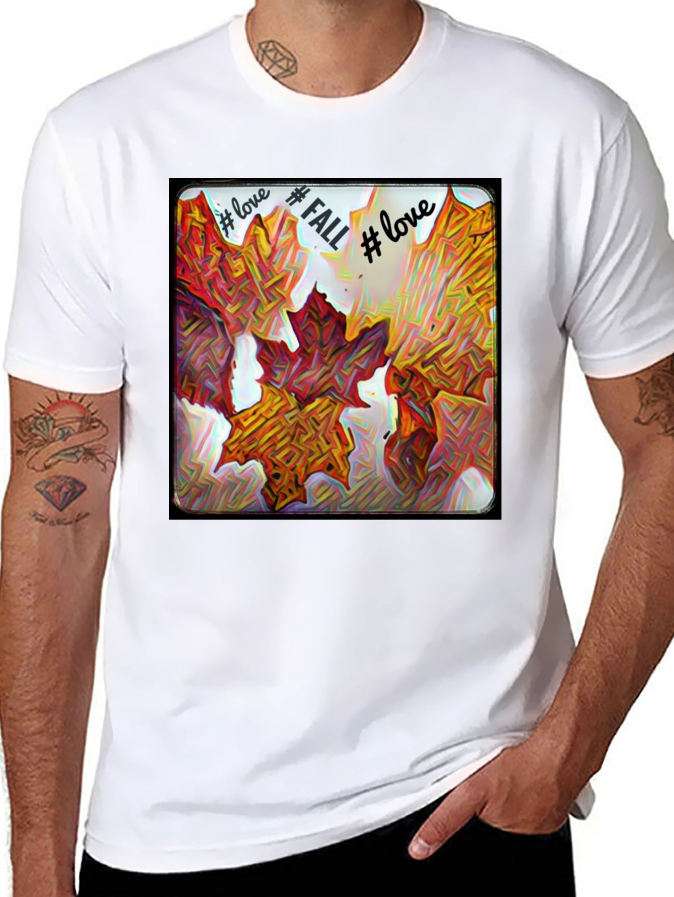 Fall Leaves Graphic Tee - Love Fall T-Shirt
