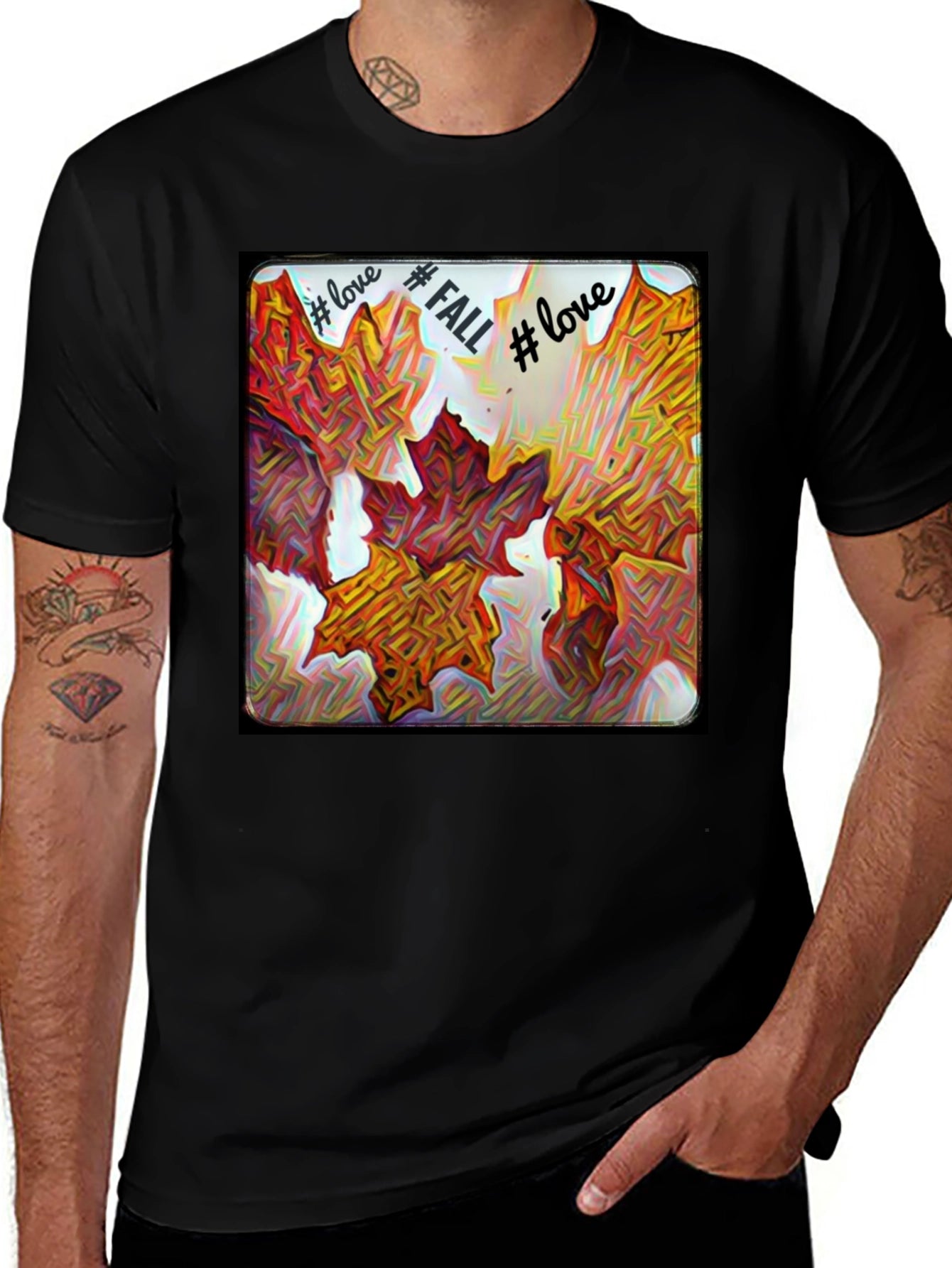 Fall Leaves Graphic Tee - Love Fall T-Shirt