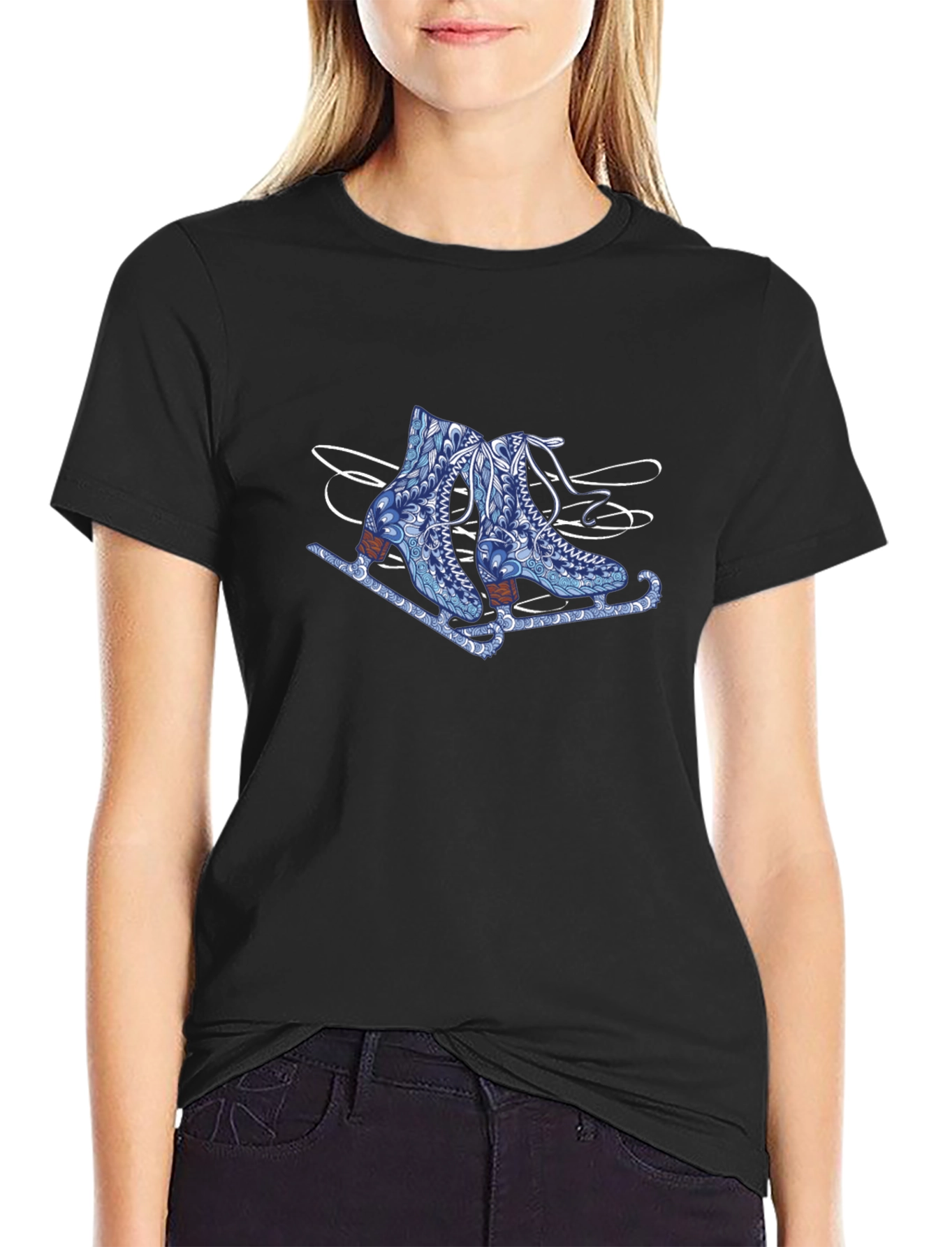 Skate Design Black T-Shirt