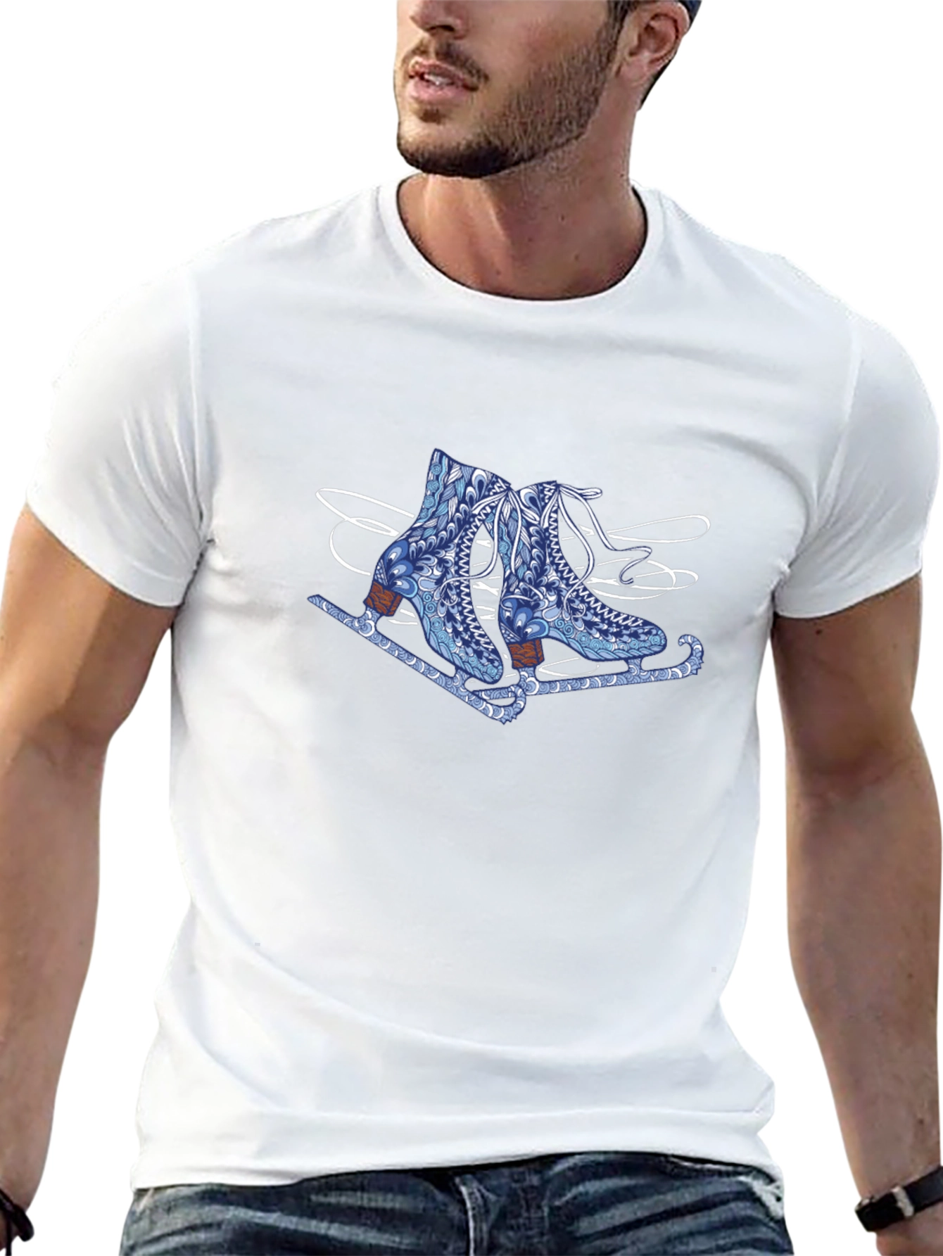 Skate Design Black T-Shirt
