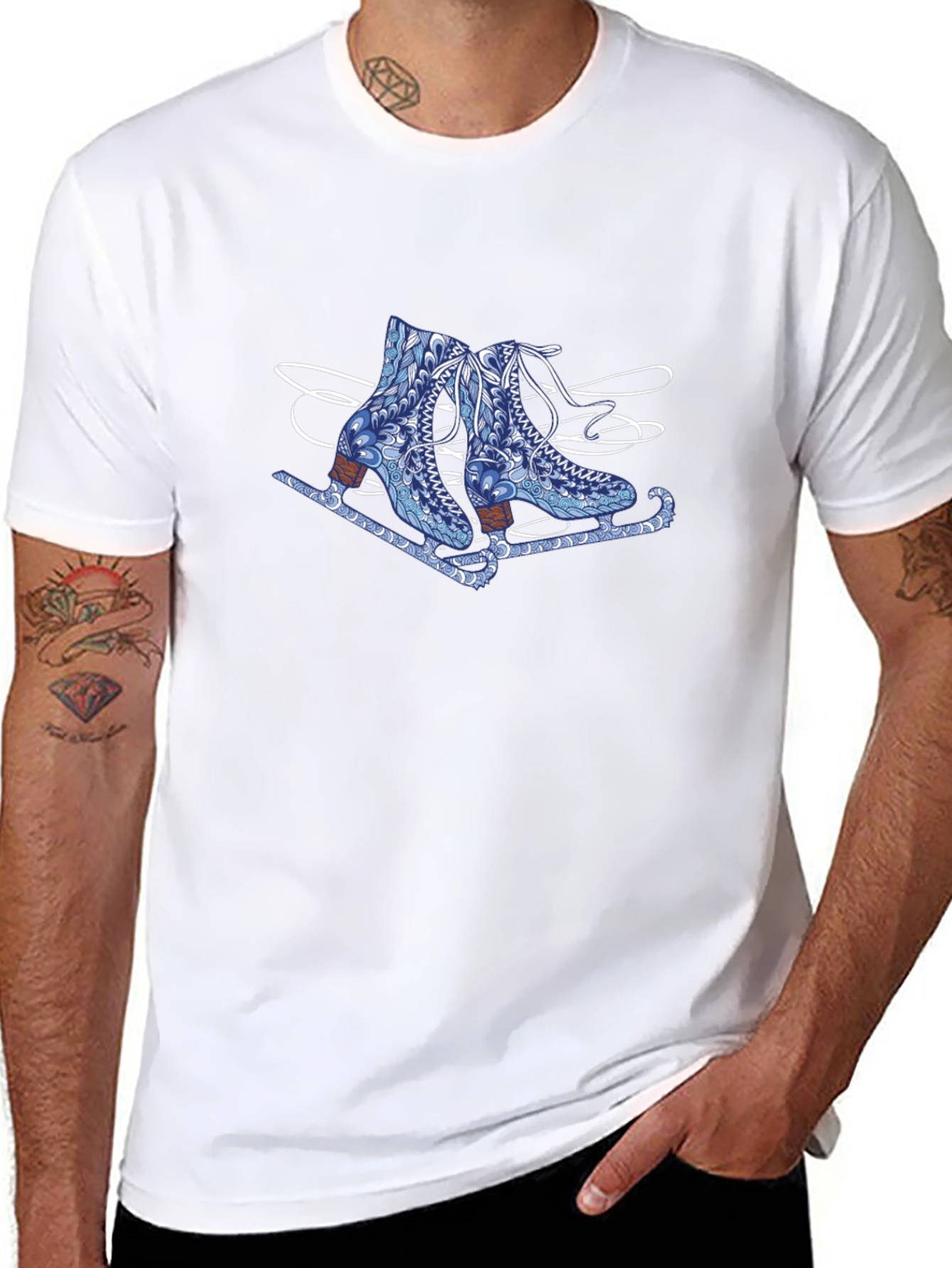 Skate Design Black T-Shirt