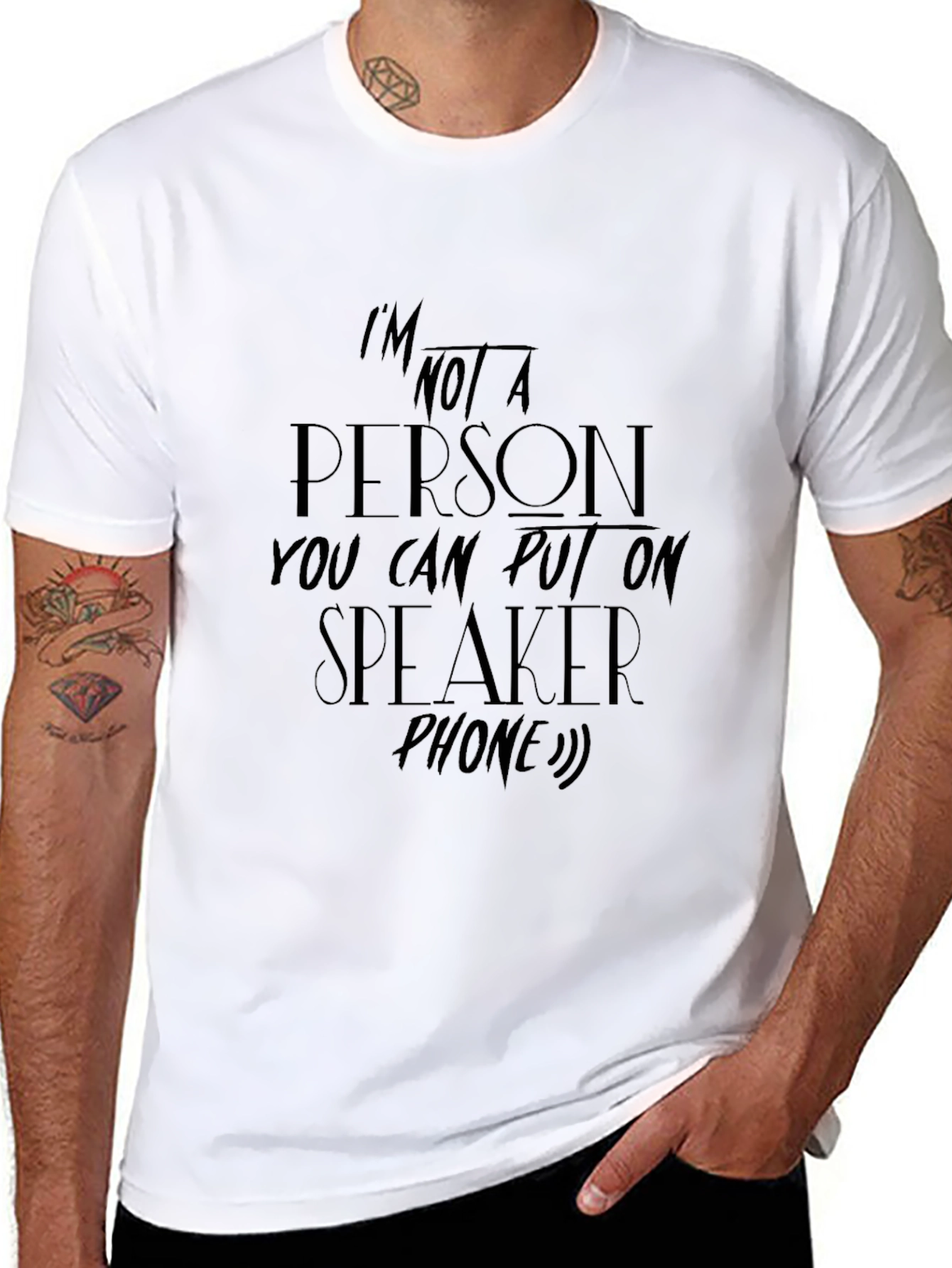 Im Not A Person Speakerphone T-Shirt