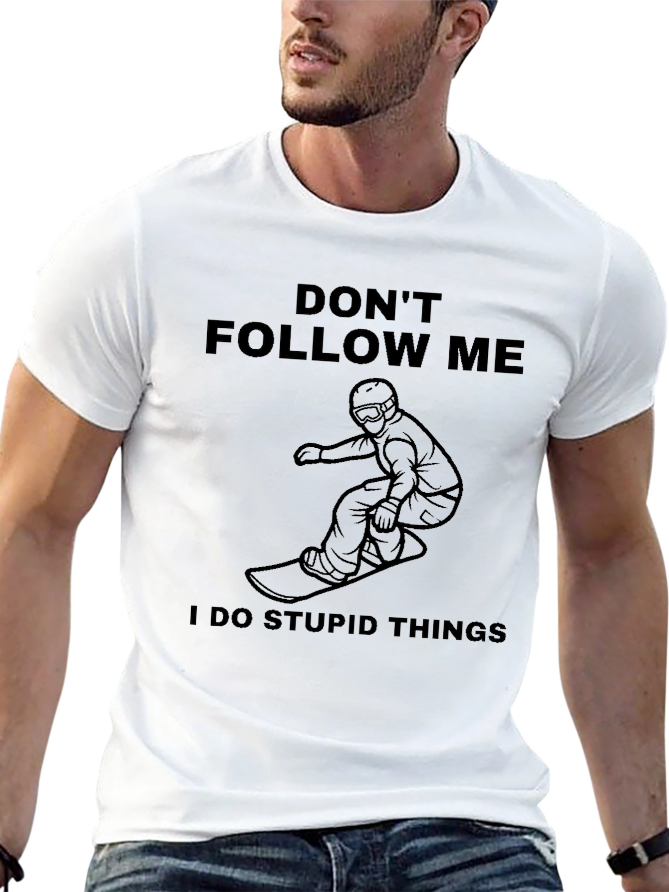 Dont Follow Me T-Shirt - Snowboarding Humor Tee