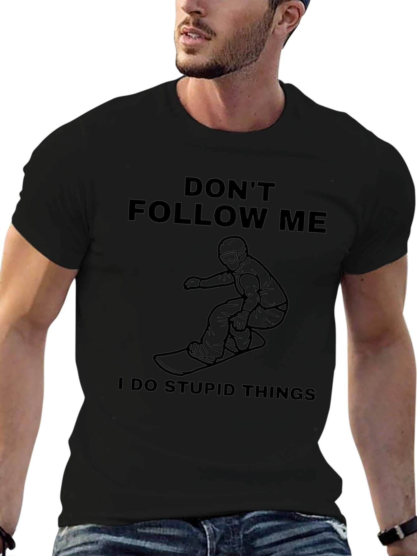 Dont Follow Me T-Shirt - Snowboarding Humor Tee